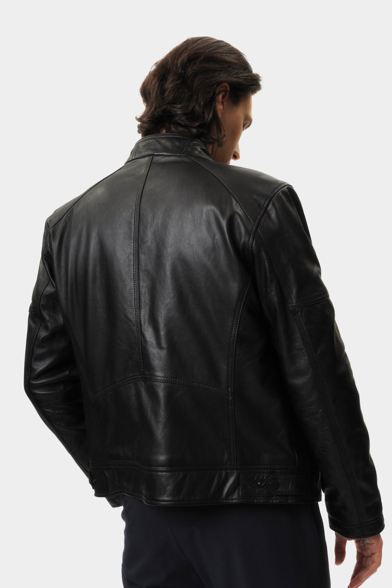 110157_80000680 Куртка кожаная Strellson Черный