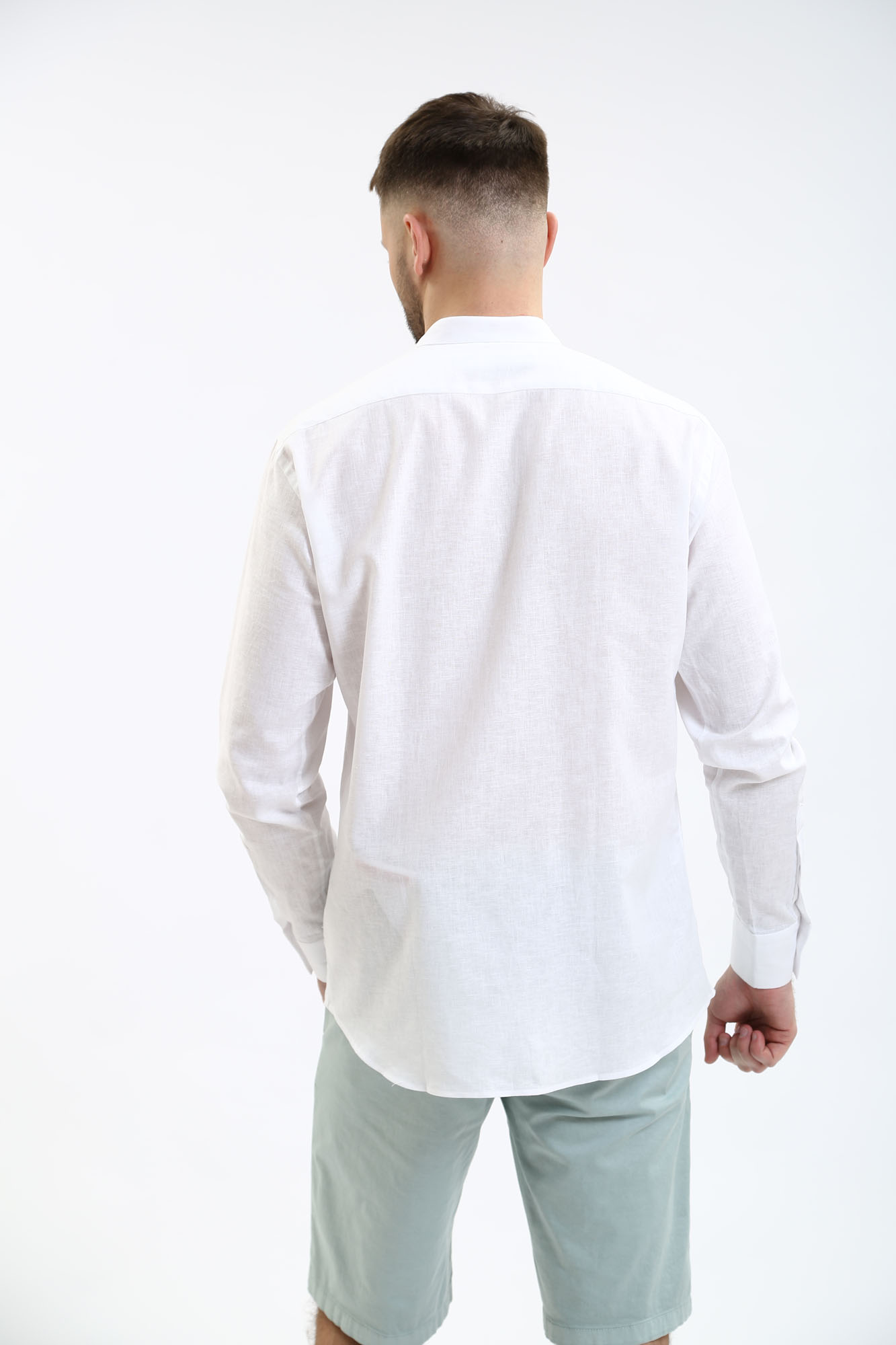 542627_605035 Сорочка льняная д/р Karl Lagerfeld Белый