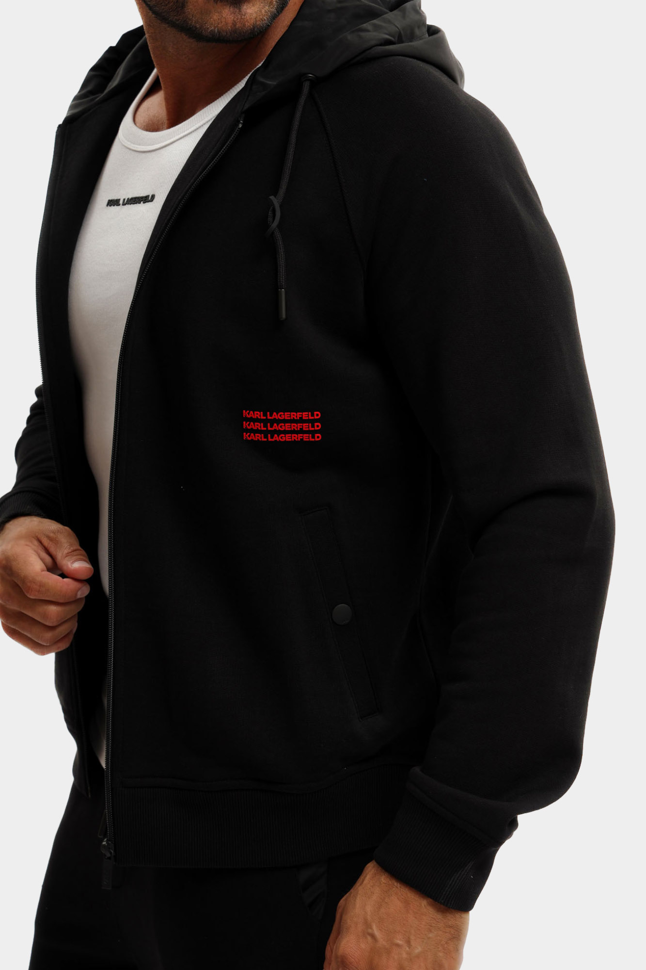 553904_705028 Толстовка с капюшоном Karl Lagerfeld Черный