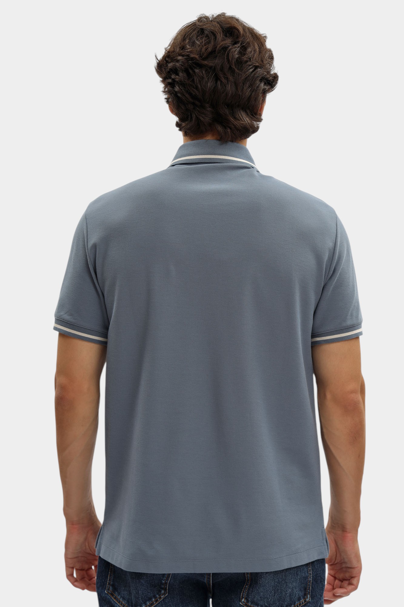 EM003003_ AF10497 Футболка Поло Emporio Armani Голубой