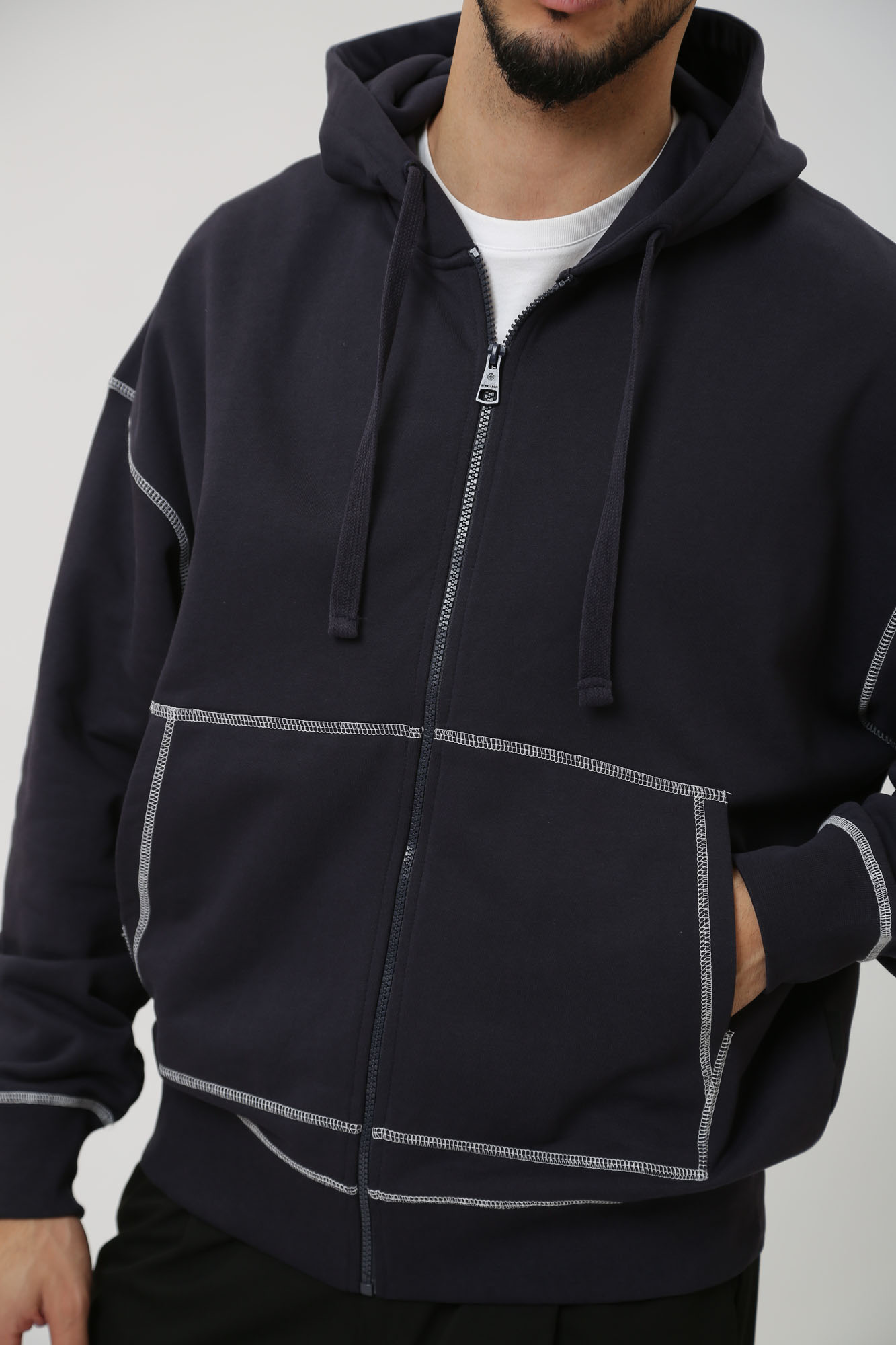 30040139_10016253 Толстовка с капюшоном Strellson Синий