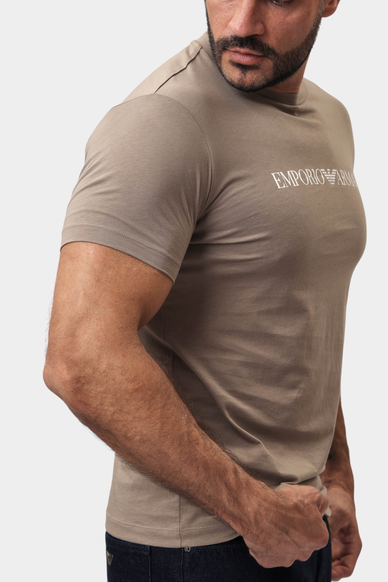 8N1TN5_1JPZZ_M6118 Футболка Emporio Armani Бежевый