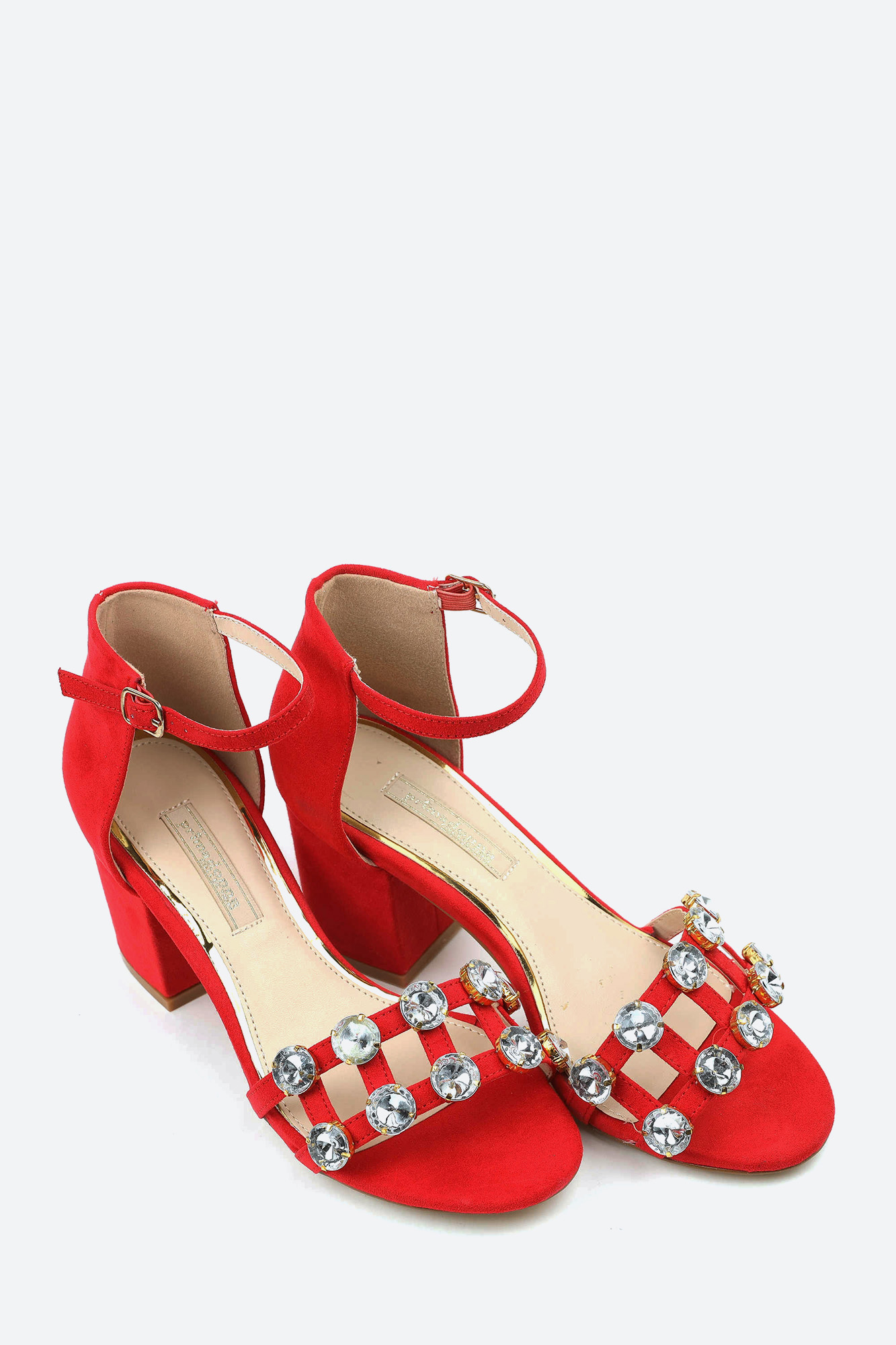 112176061 Босоножки на каблуке Primadonna Красный