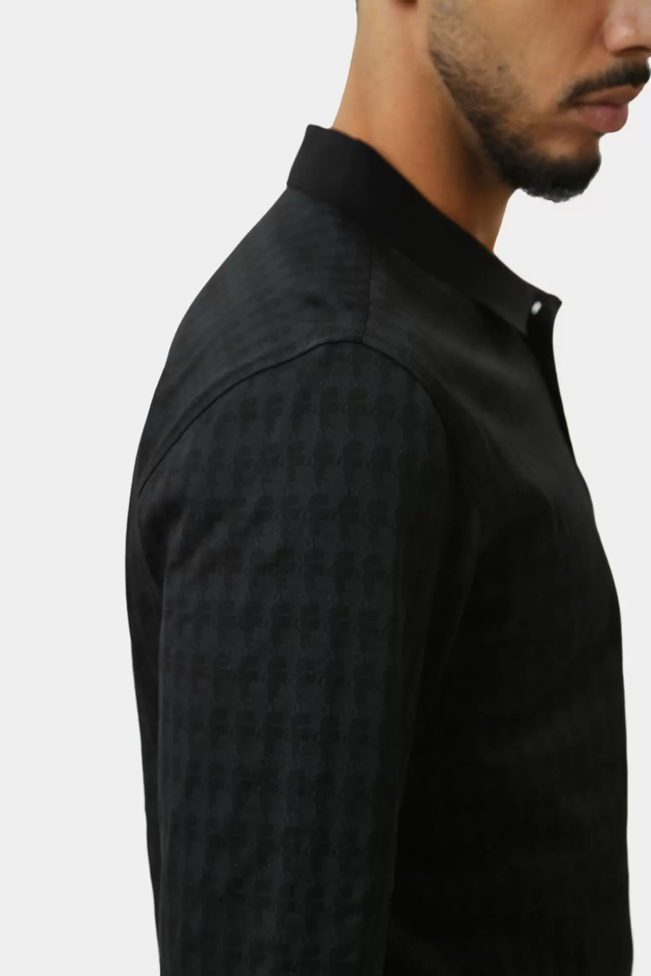 544202_745009 Поло с длинным рукавом Karl Lagerfeld Черный