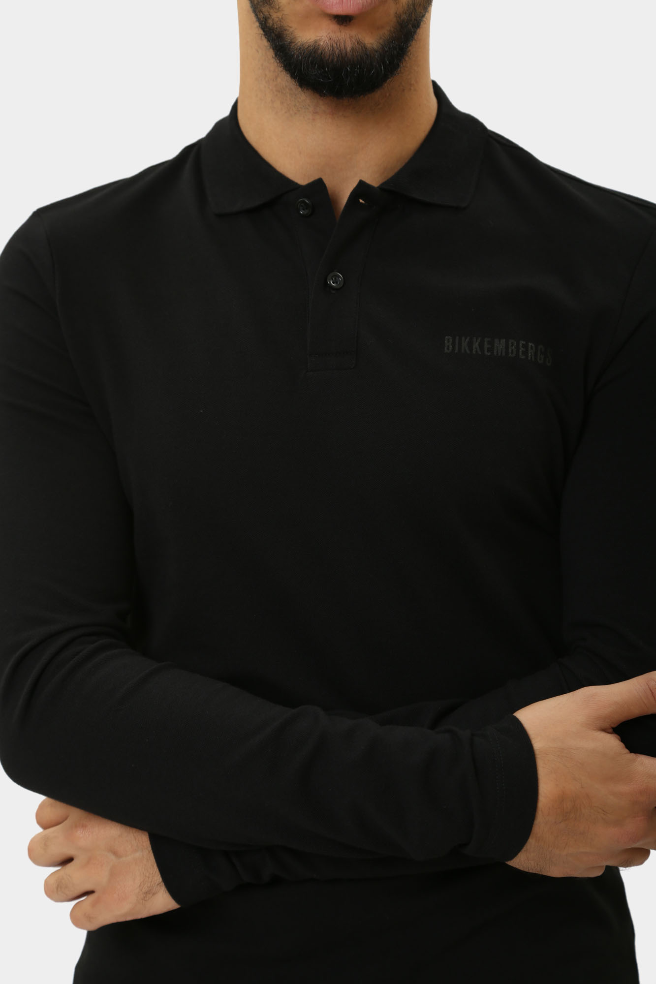 PBMT0418 Поло с длинным рукавом Bikkembergs Черный