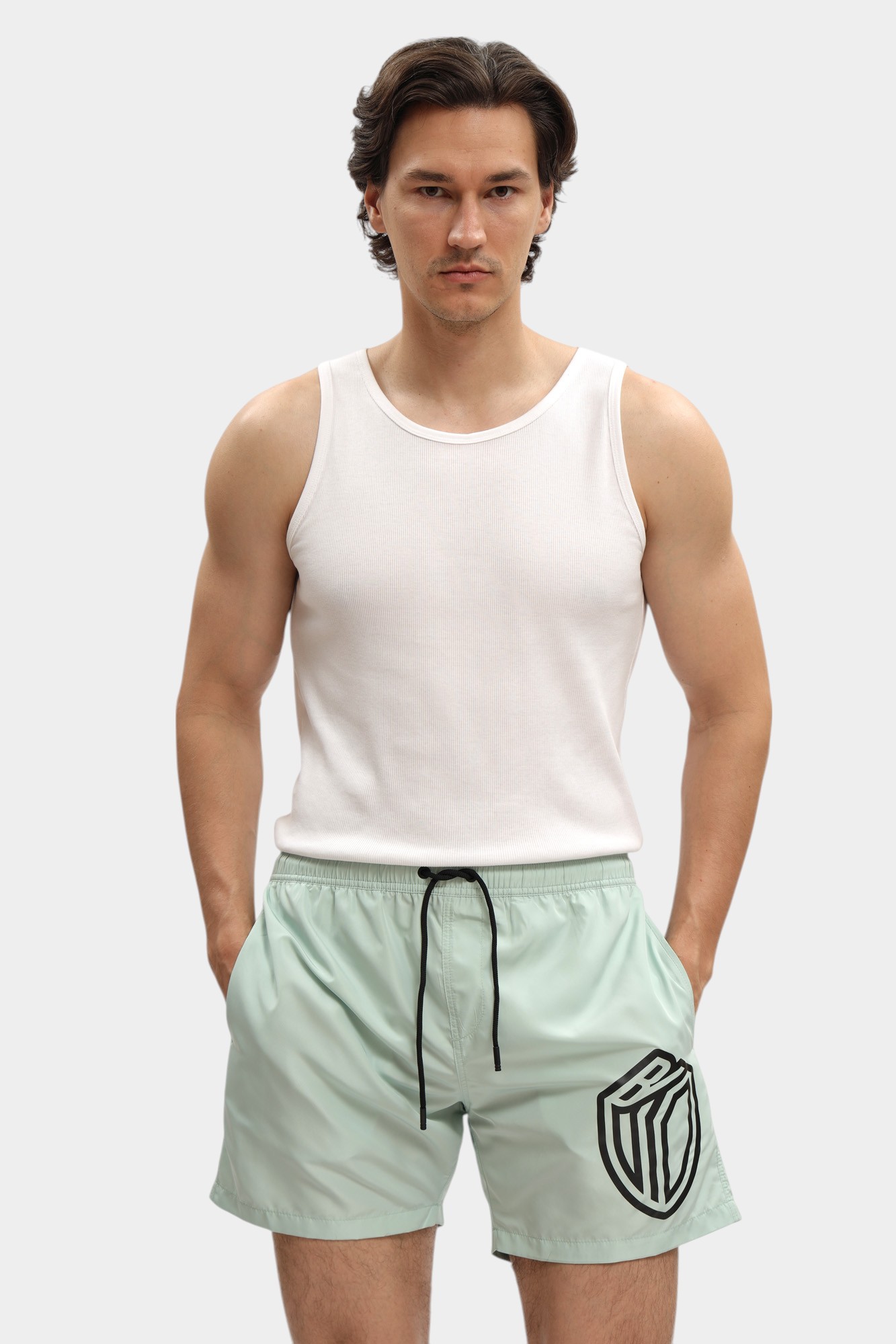 BKK25MBM08 Шорты плавательные Bikkembergs Зеленый