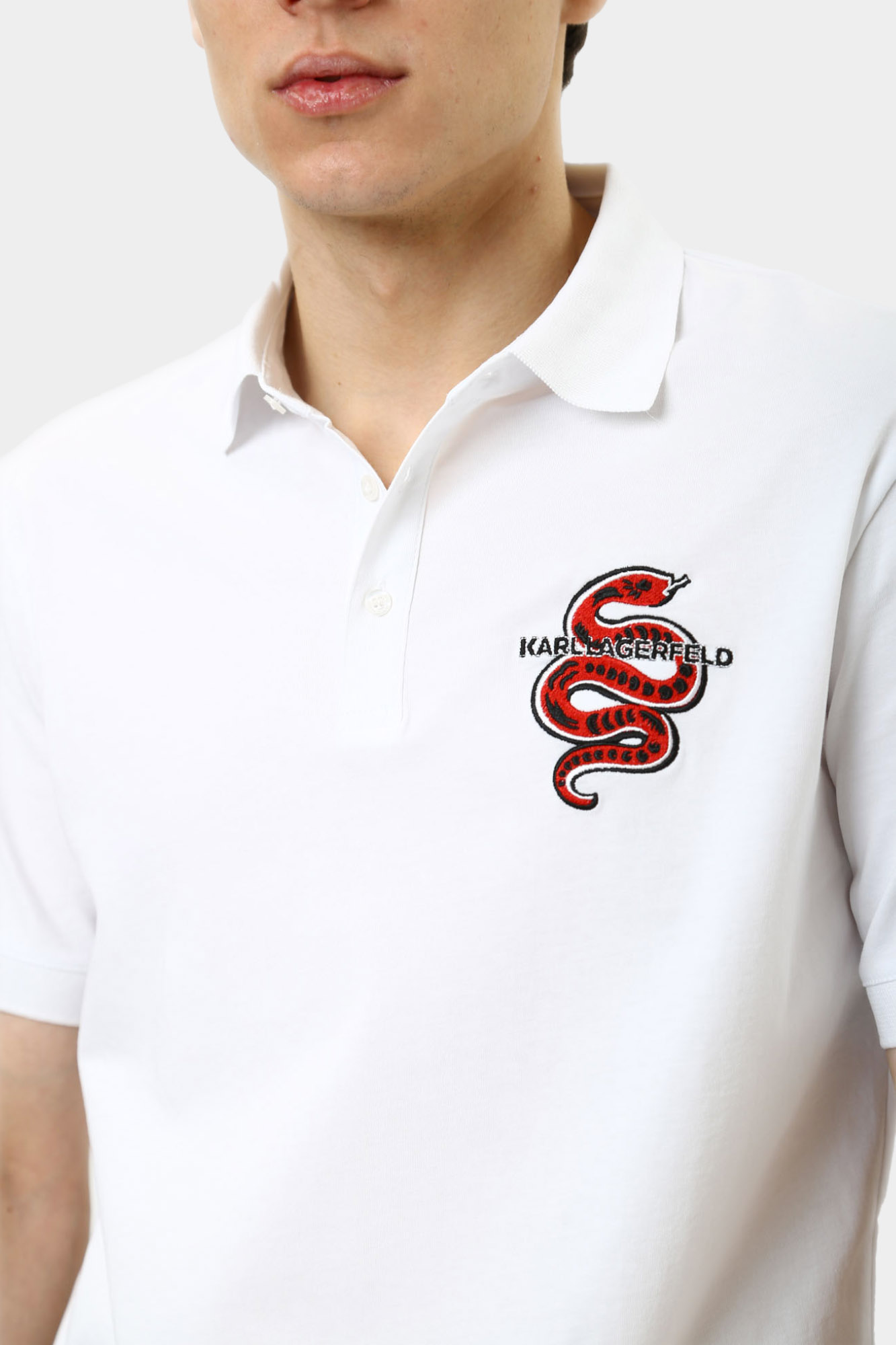 551225_745400 Поло Karl Lagerfeld Белый