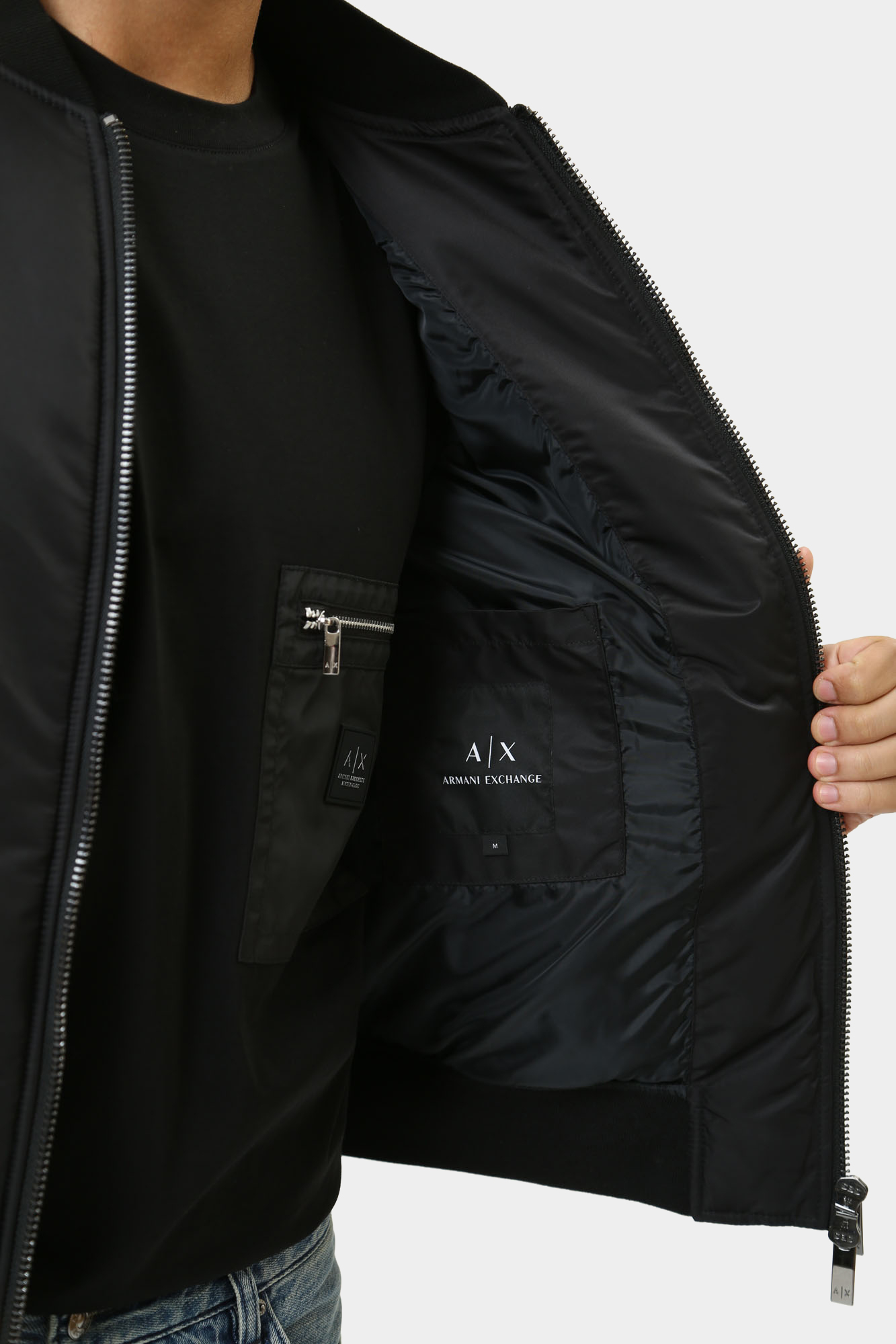 6DZB01_ZN4WZ Бомбер Armani Exchange Черный