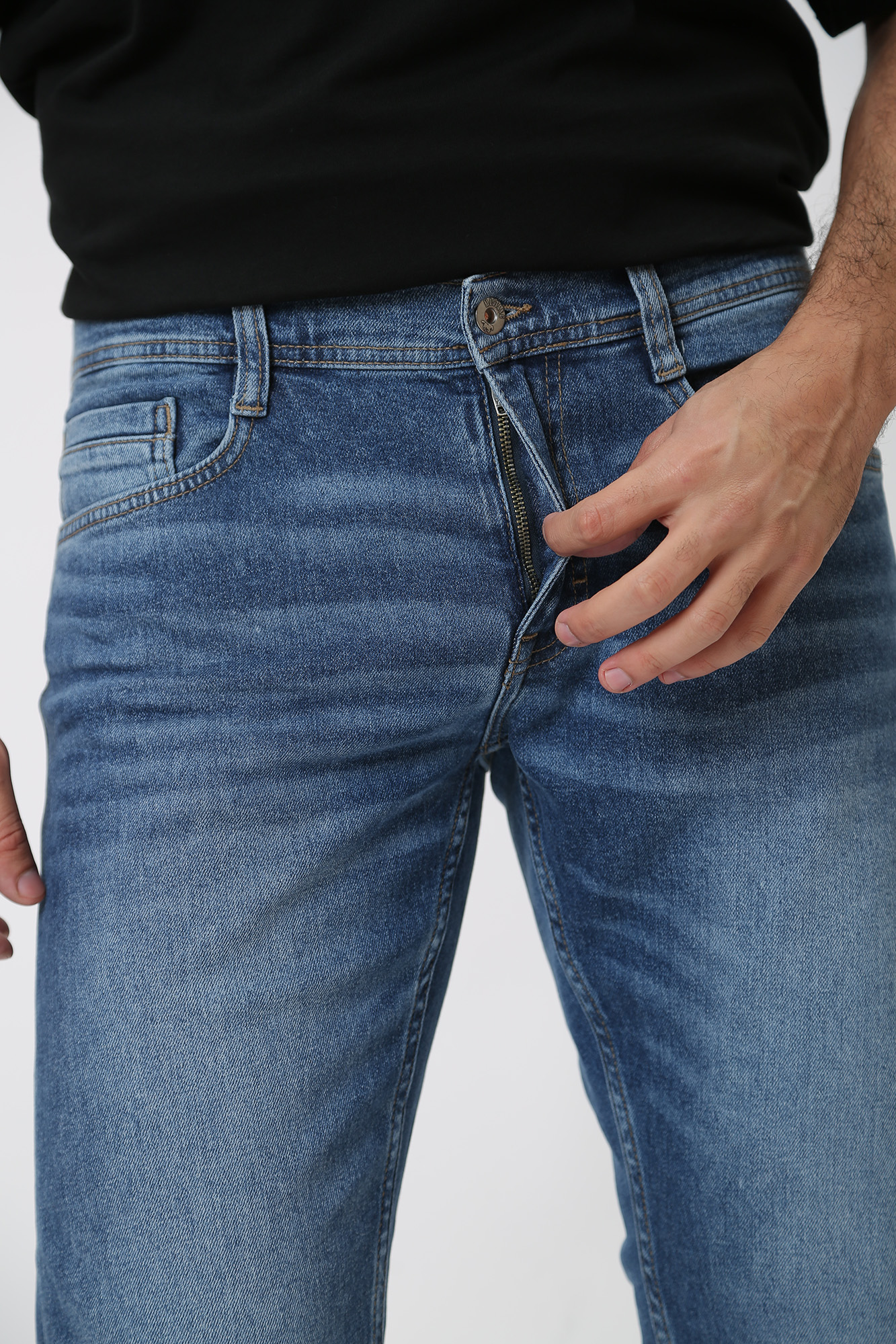 1014595-5000 Брюки джинсовые Mustang Голубой