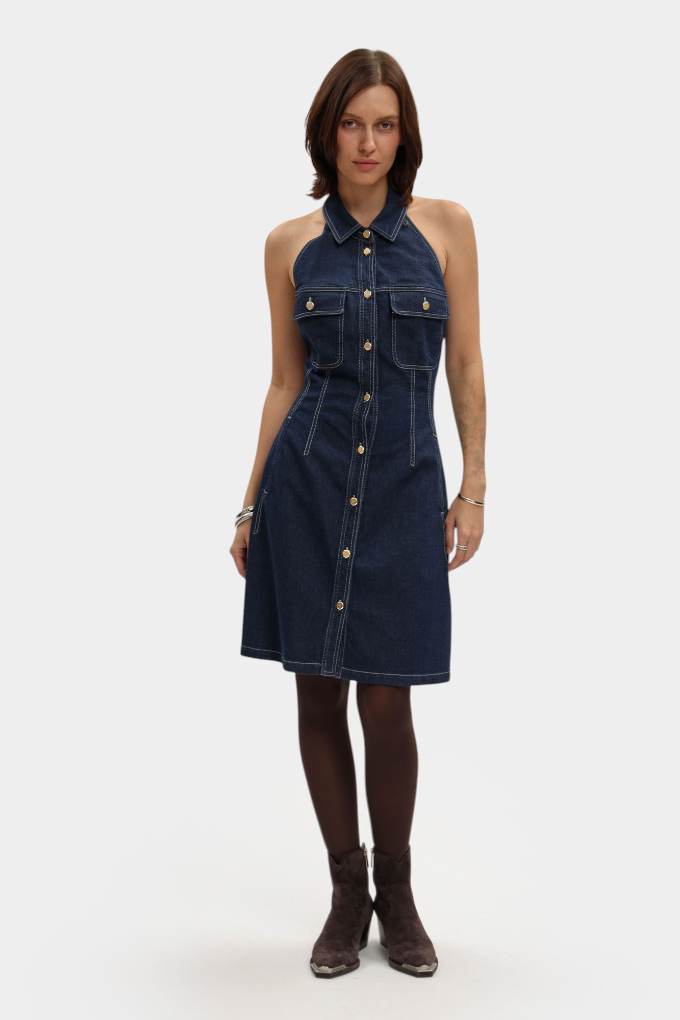 EW000752_AF12436_ платье джинсовое emporio armani 