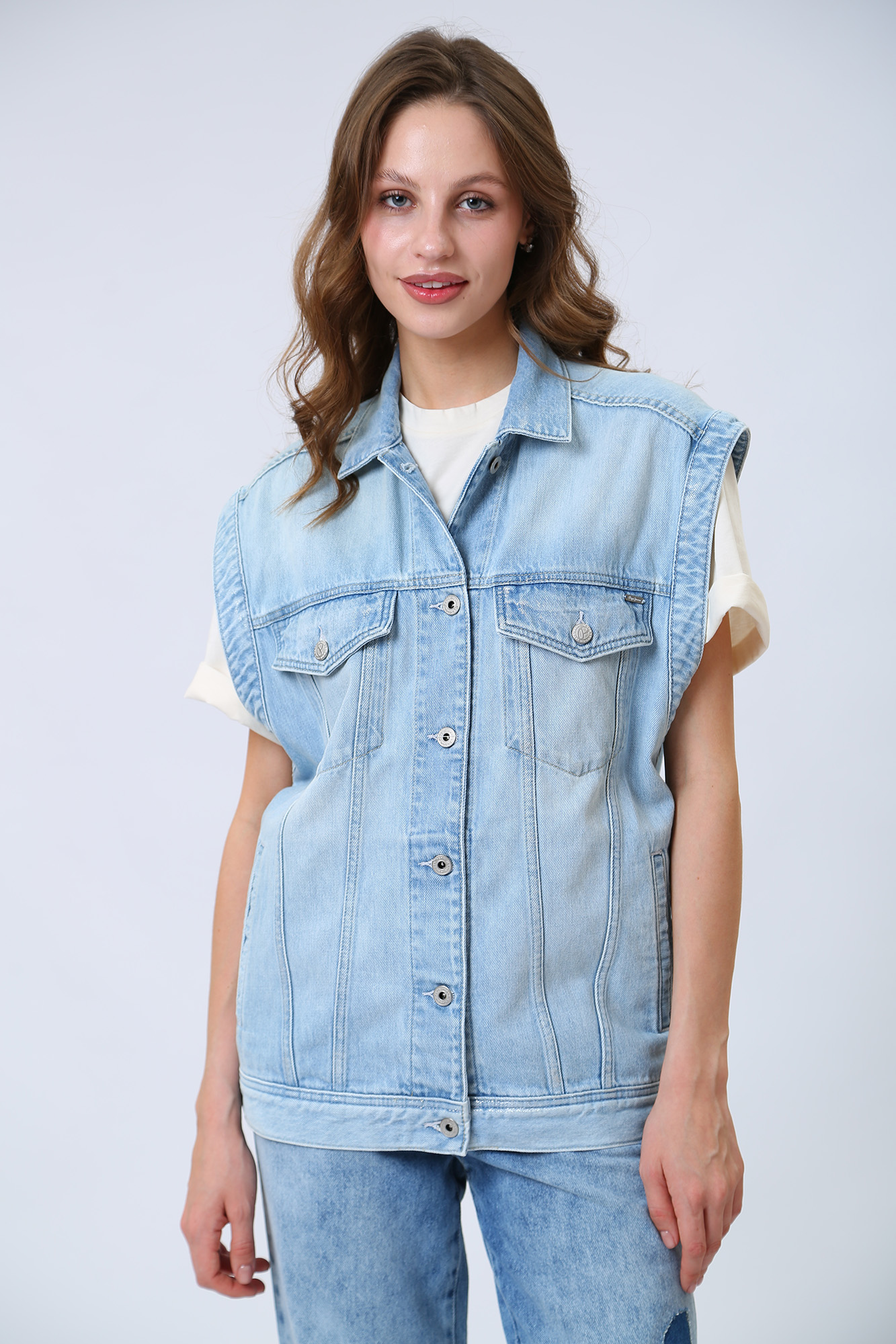 PL40218 жилет джинсовый pepe jeans 