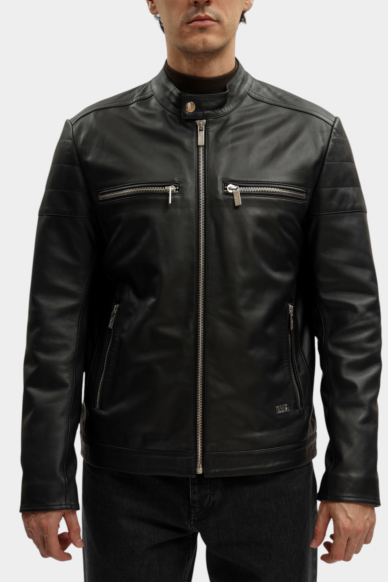 554421_555022 Куртка кожаная Karl Lagerfeld Черный
