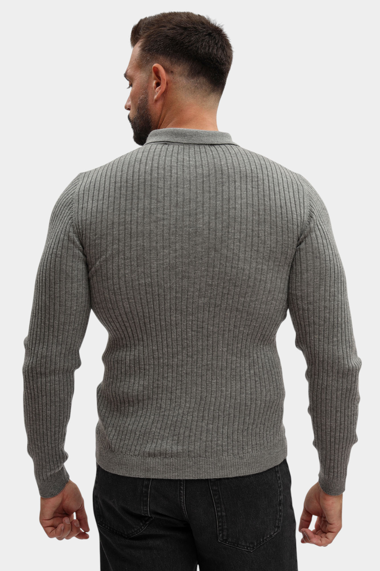 554308_655036 Поло с длинным рукавом Karl Lagerfeld Серый