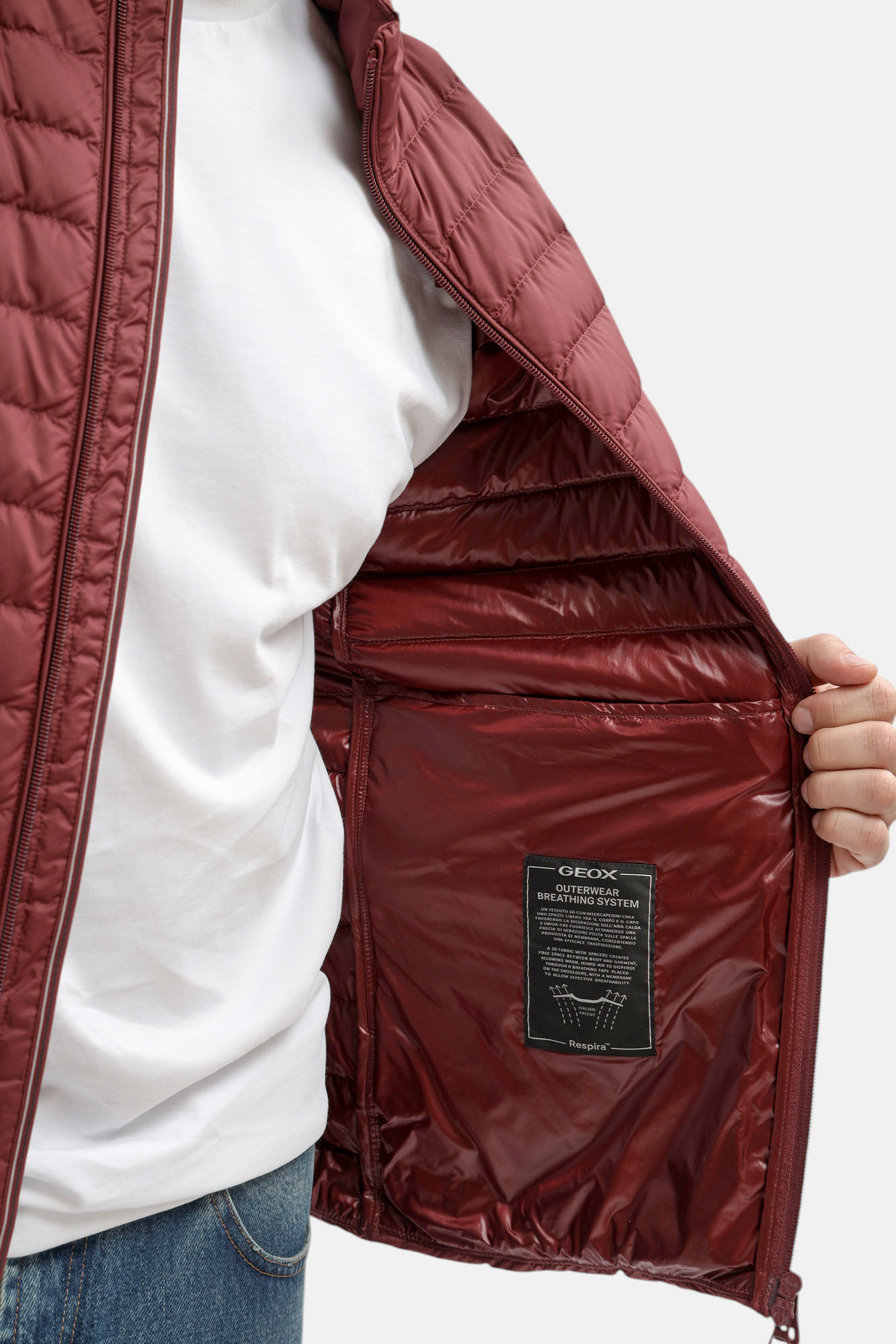 Пуховик Geox Бордовый