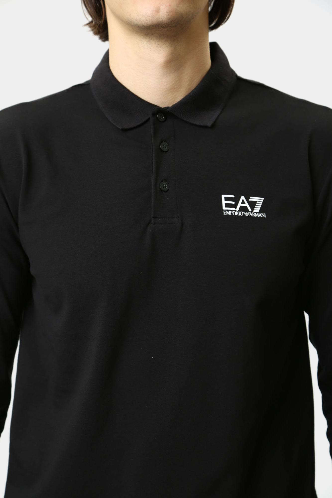 8NPF15_PJVQZ Поло с длинным рукавом EA7 Черный