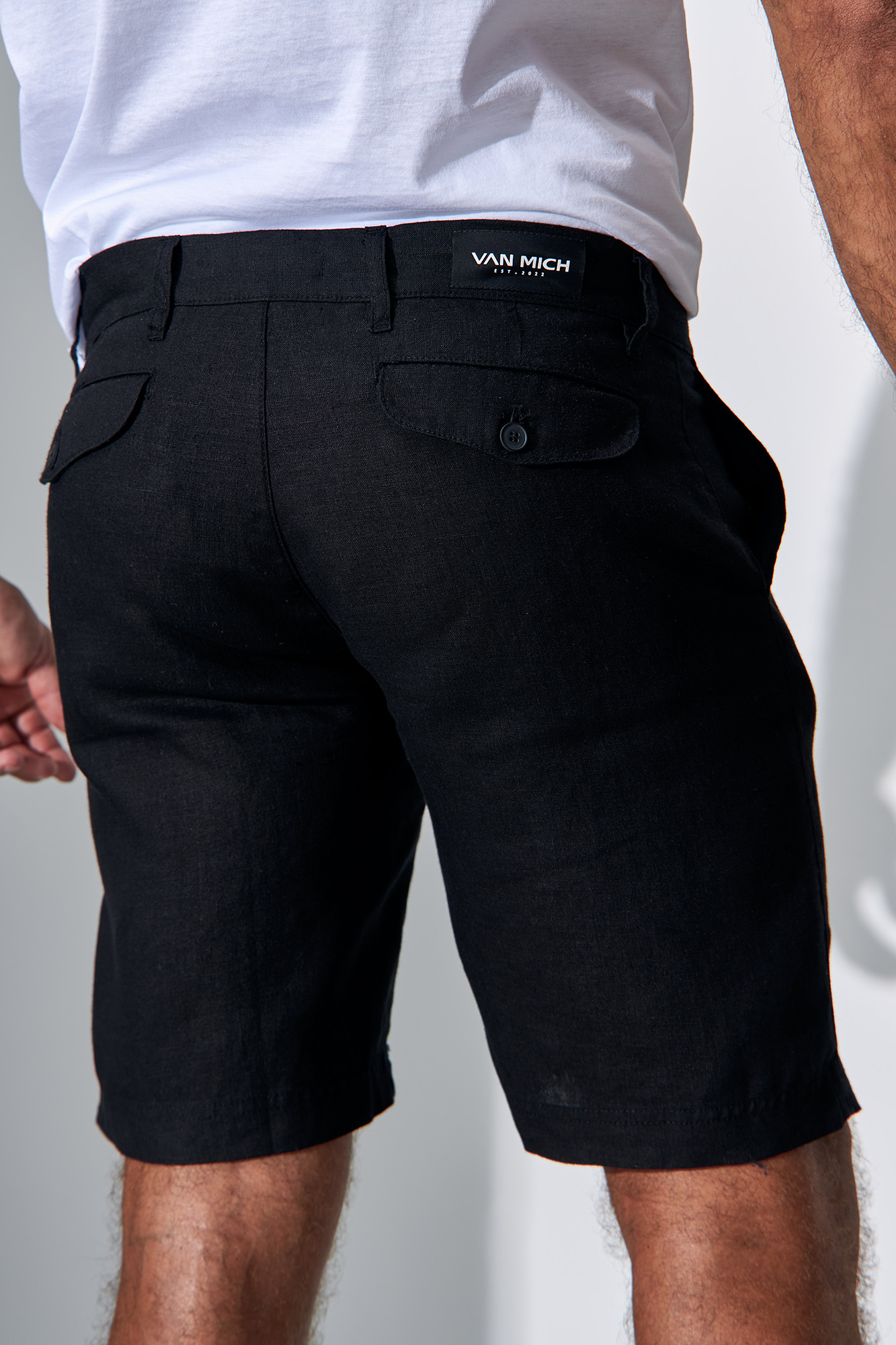 VM-231-55-072 Шорты льняные Van Mich Черный