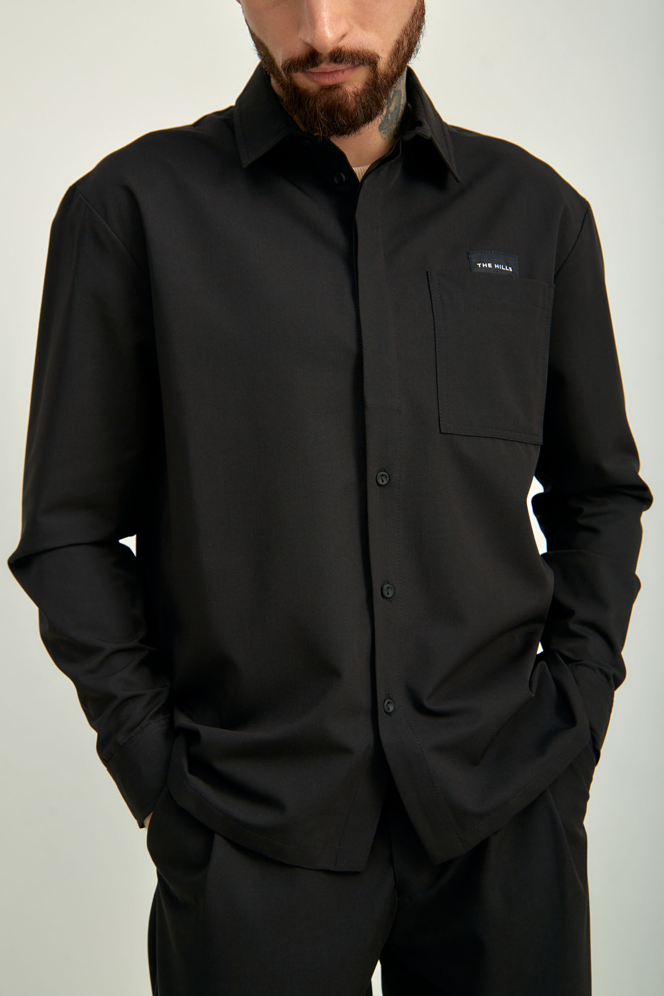 M-241-TH-56-1018 Рубашка с длинным рукавом The Hills Черный