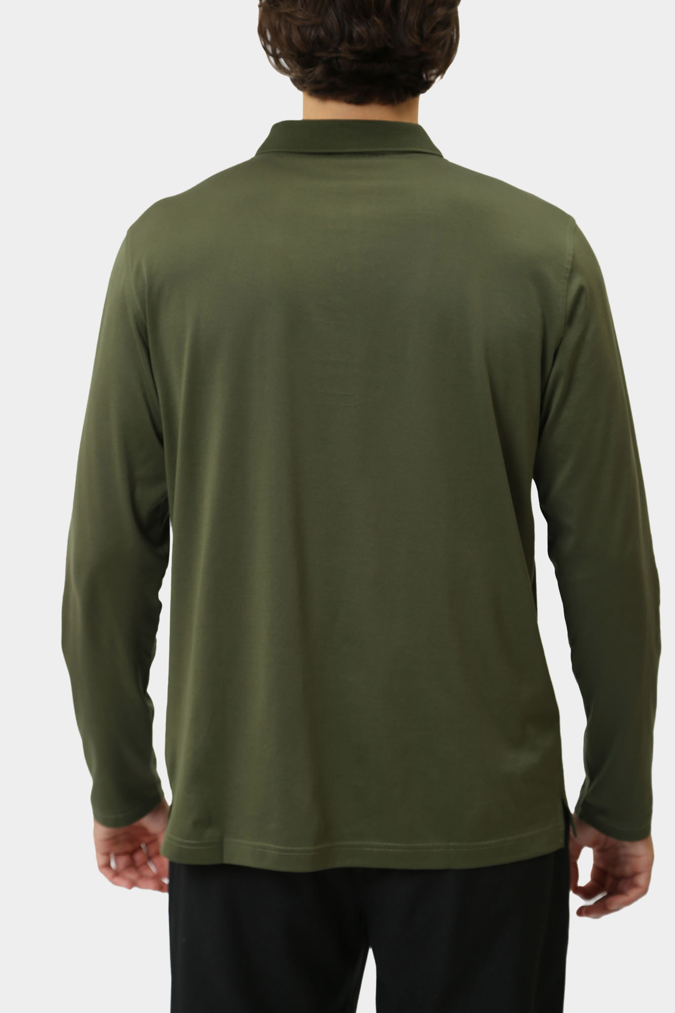 544200_745000 Поло с длинным рукавом Karl Lagerfeld Хаки