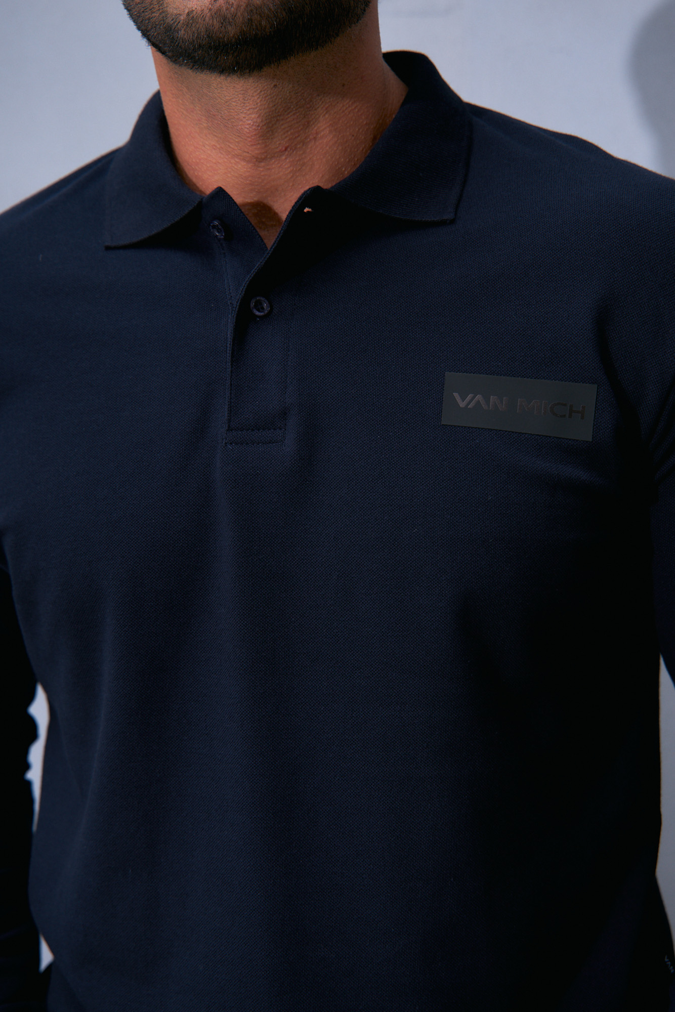 VM-232-54-009 Поло с длинным рукавом Van Mich Синий