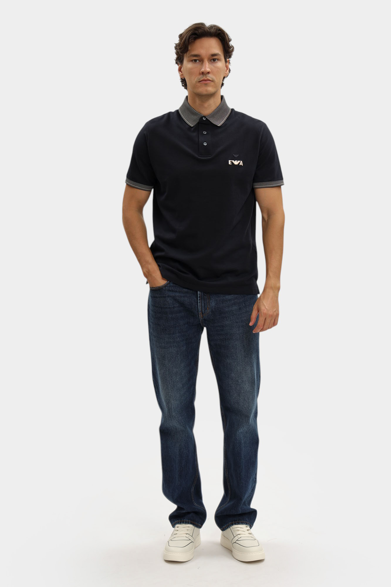 EM002992_ AF12955 Футболка Поло Emporio Armani Голубой