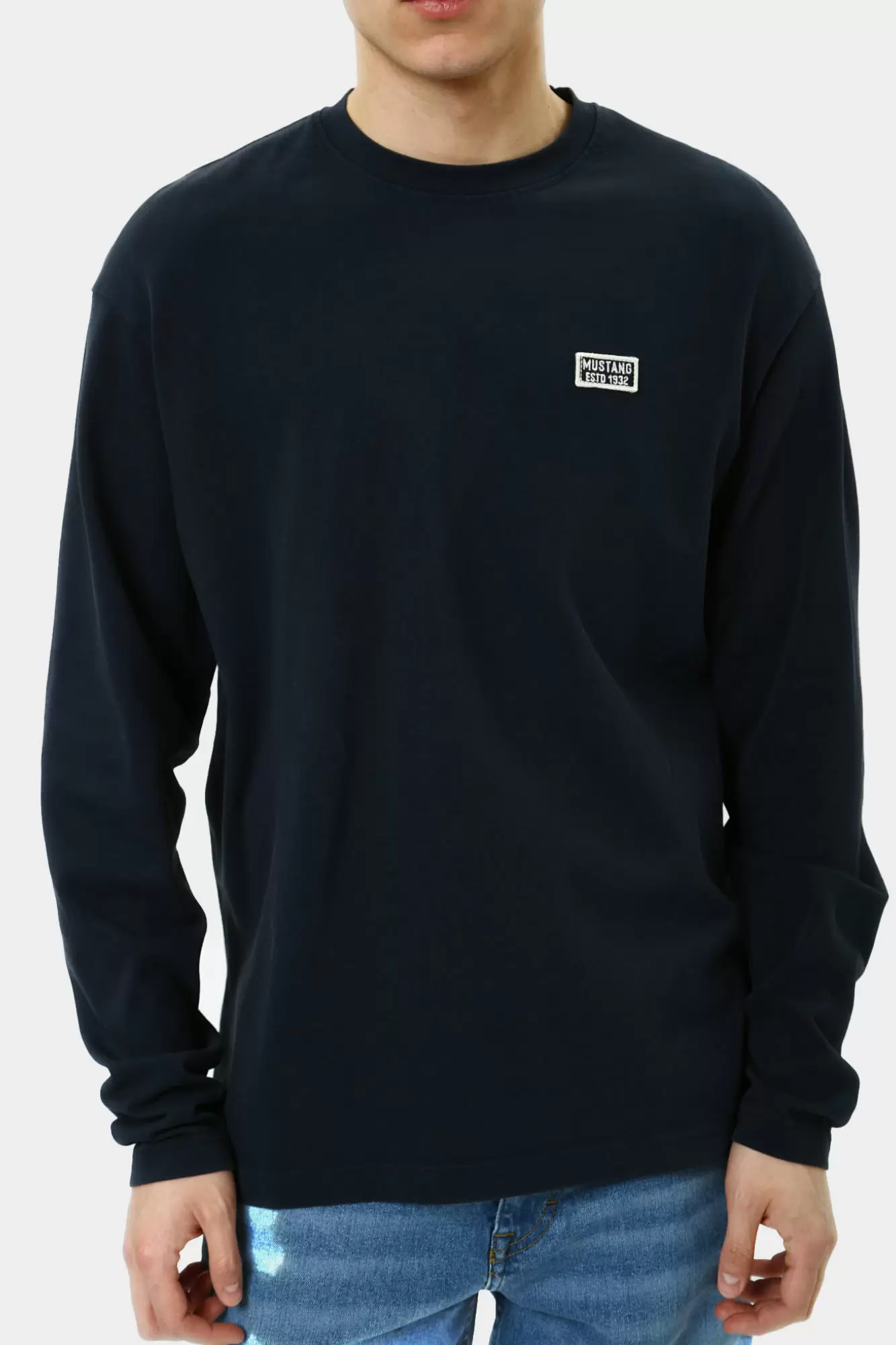 1015848 Лонгслив Mustang Синий