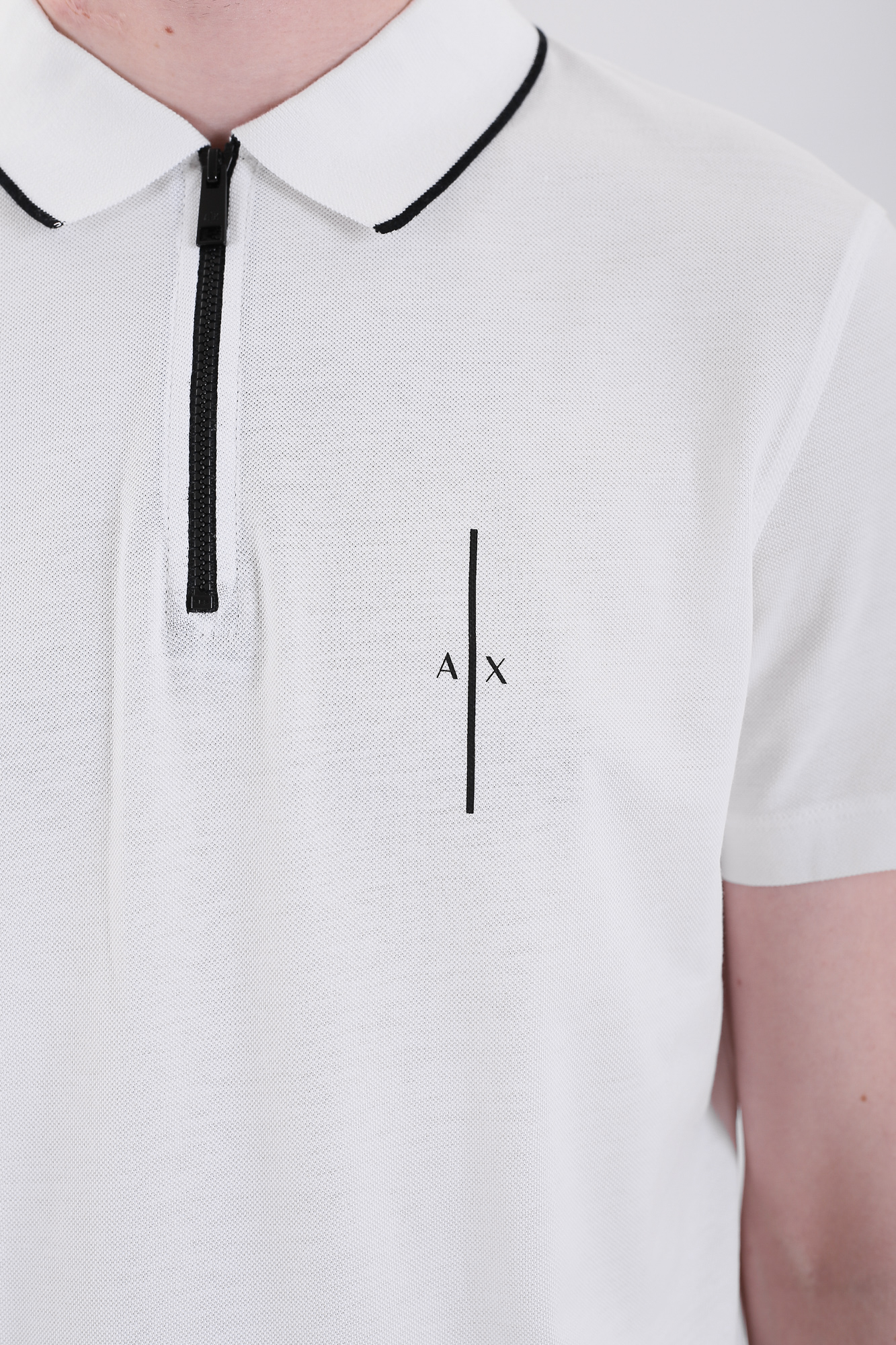 Поло Armani Exchange 3LZFAV_ZJ3YZ_1100_WHITE купить в интернет-магазине ...