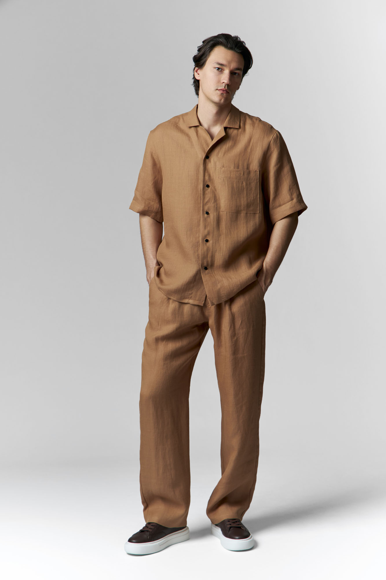 M-251-TH-56-0122 Рубашка с коротким рукавом The Hills Бежевый