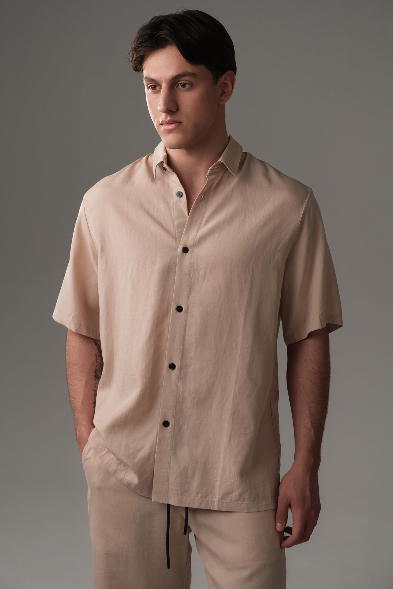 M-251-TH-56-0102 Рубашка с коротким рукавом The Hills Бежевый