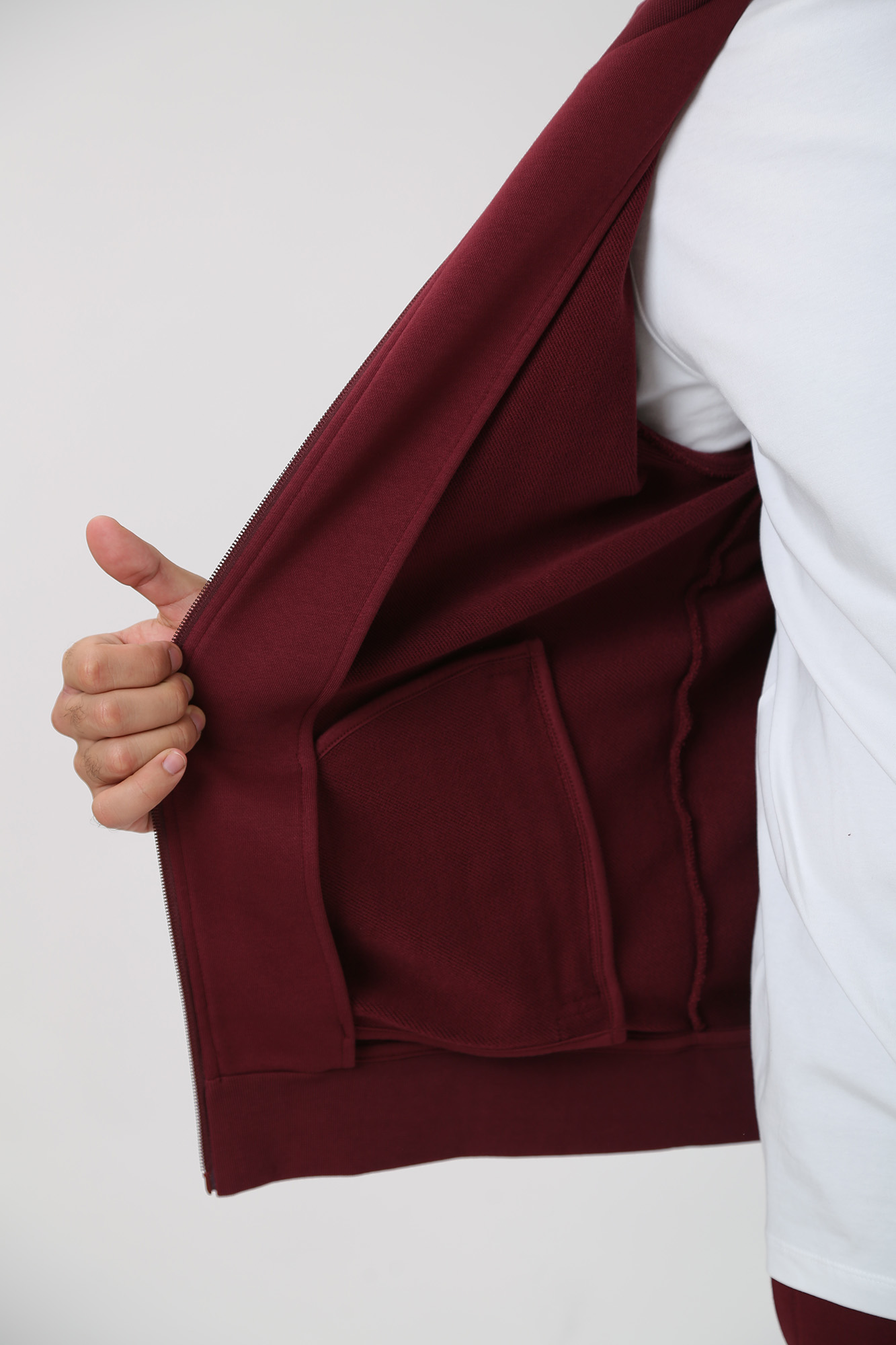 534910_705038 Толстовка с молнией Karl Lagerfeld Бордовый