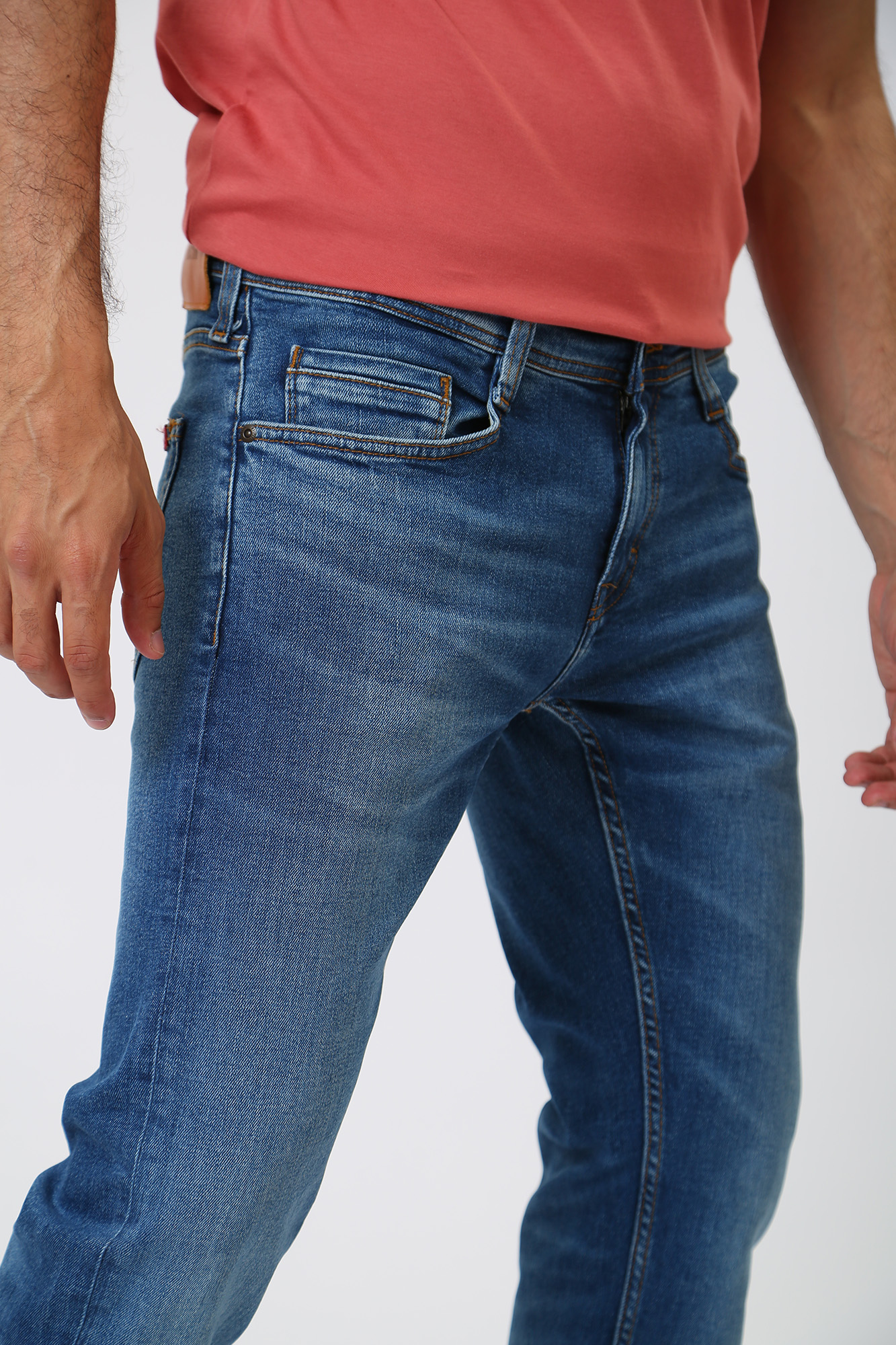 1013731-5000 Брюки джинсовые Mustang Синий