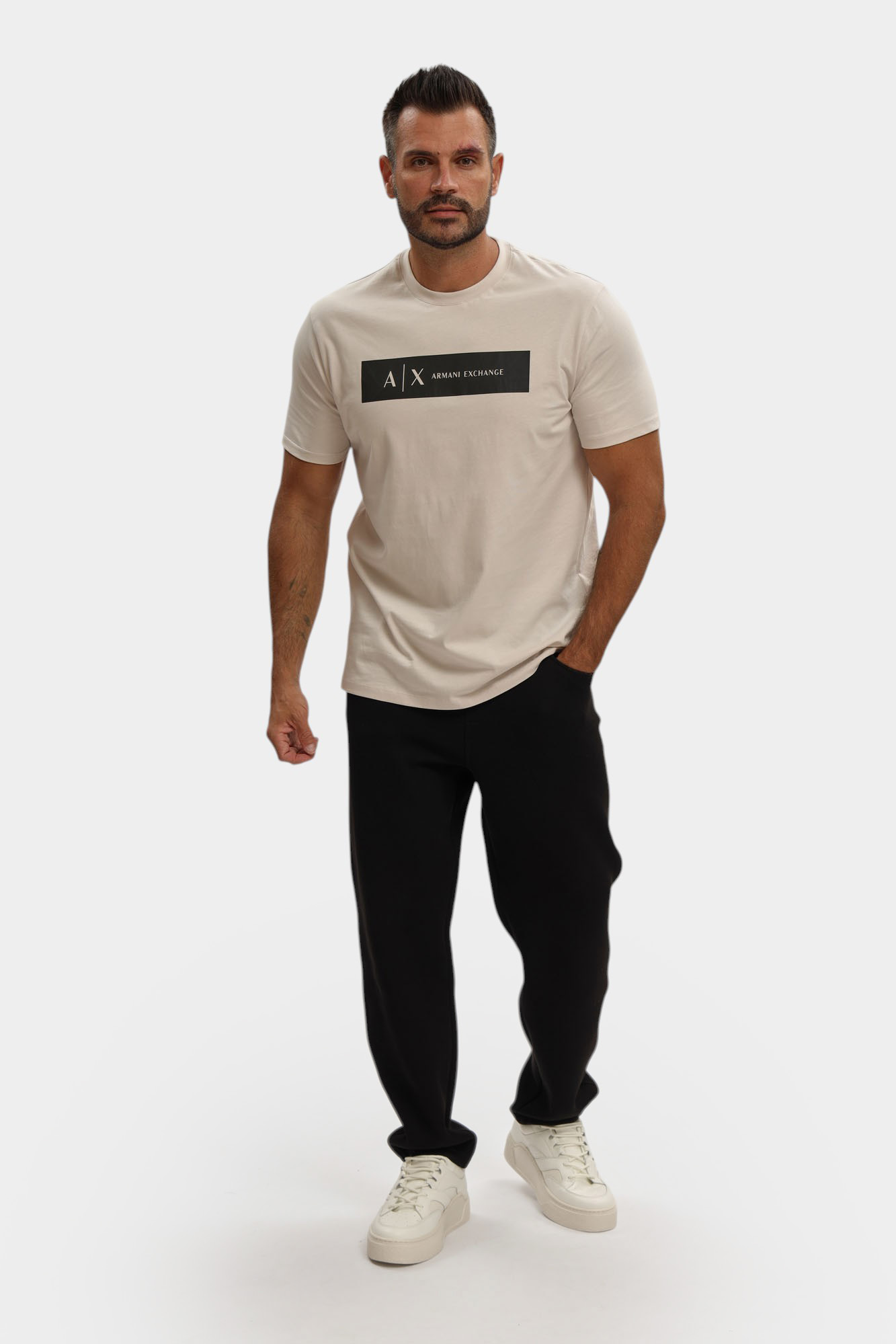 XM001425_AF10361 Футболка Armani Exchange Бежевый