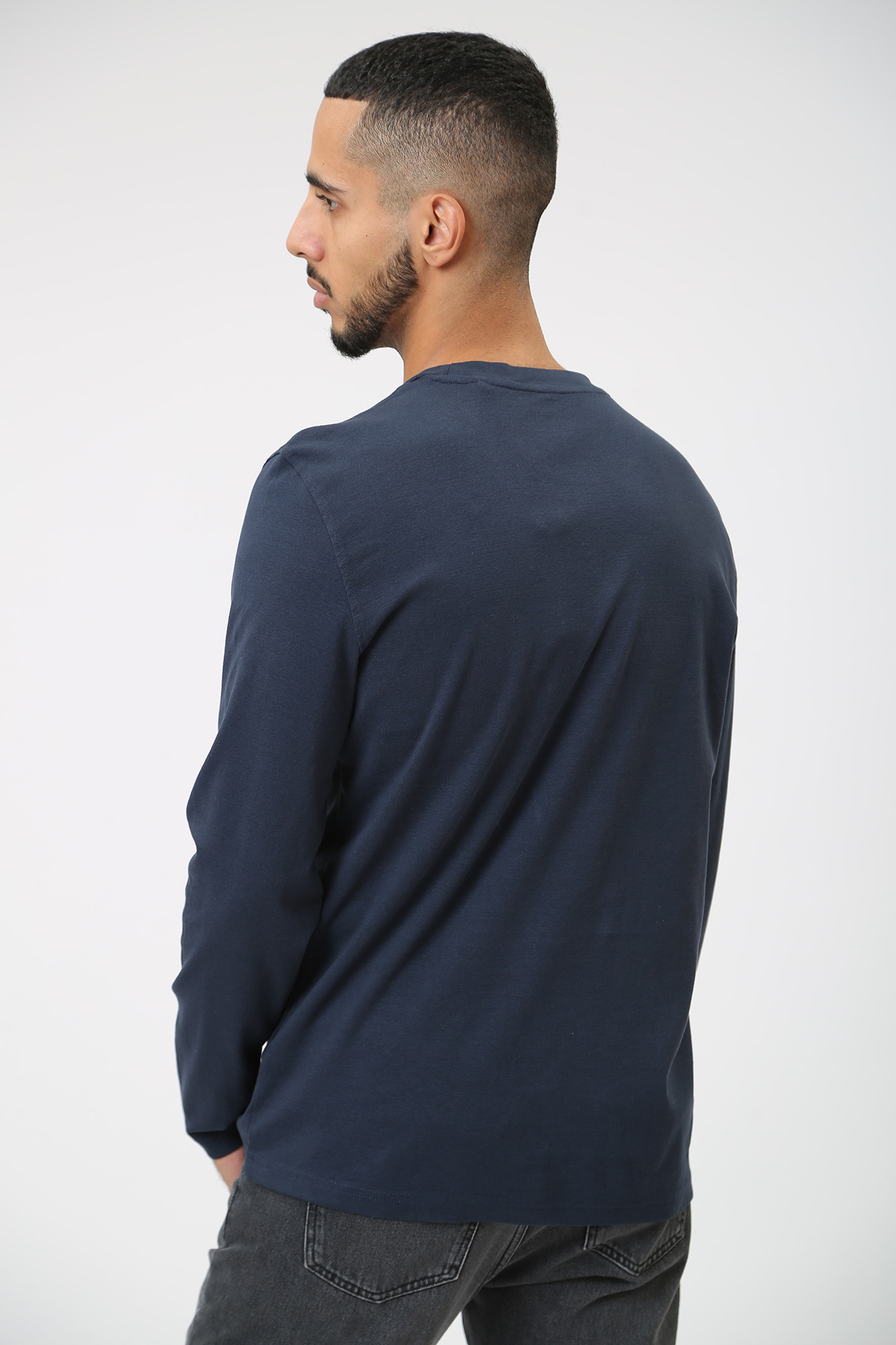 1014108 Лонгслив Mustang Синий