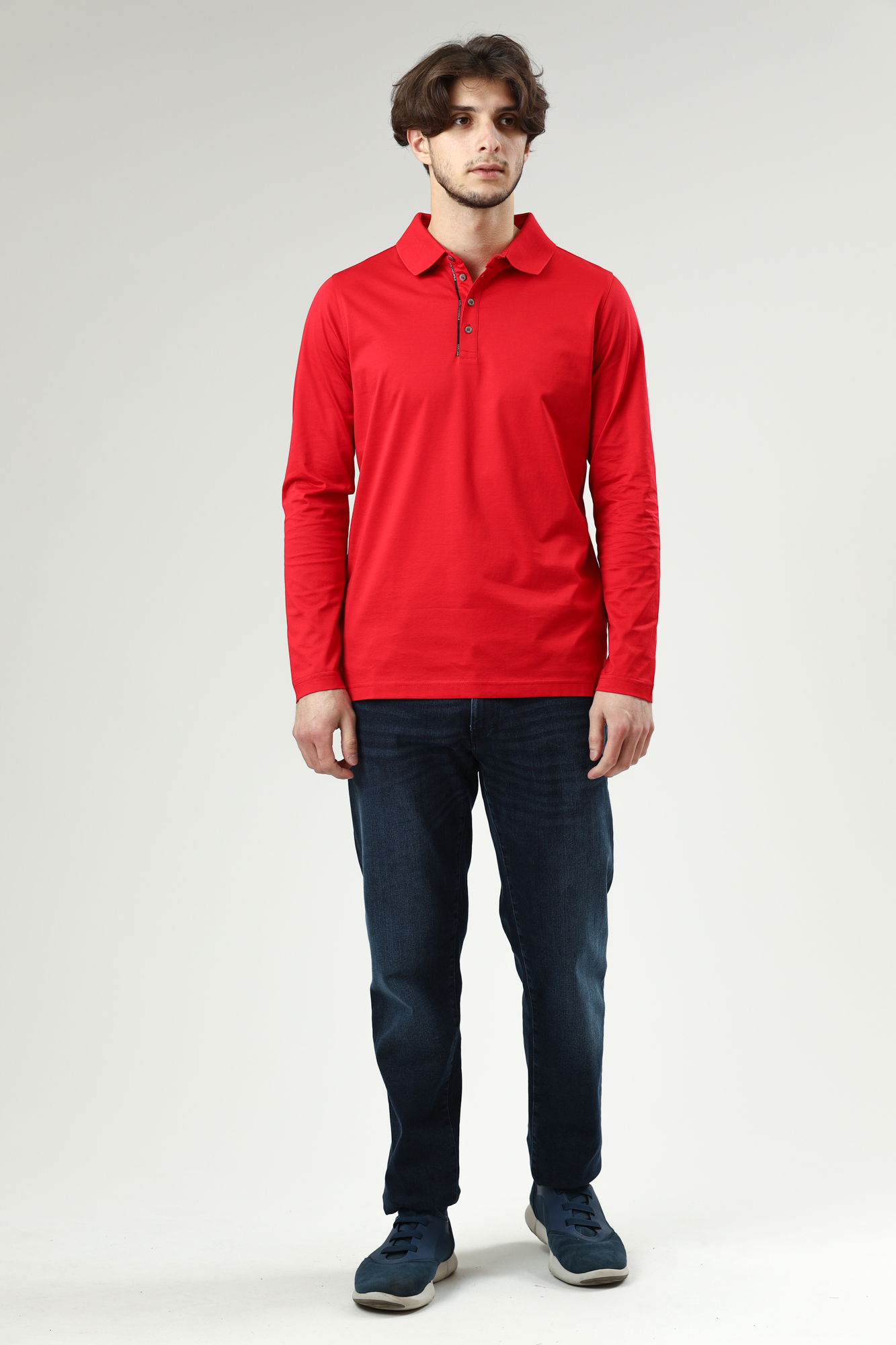 512200_745002 Поло с длинным рукавом Karl Lagerfeld Красный