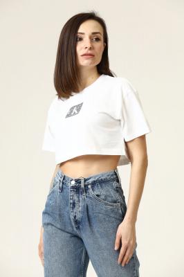 Шорты джинсовые Armani Exchange Хлопок Белый