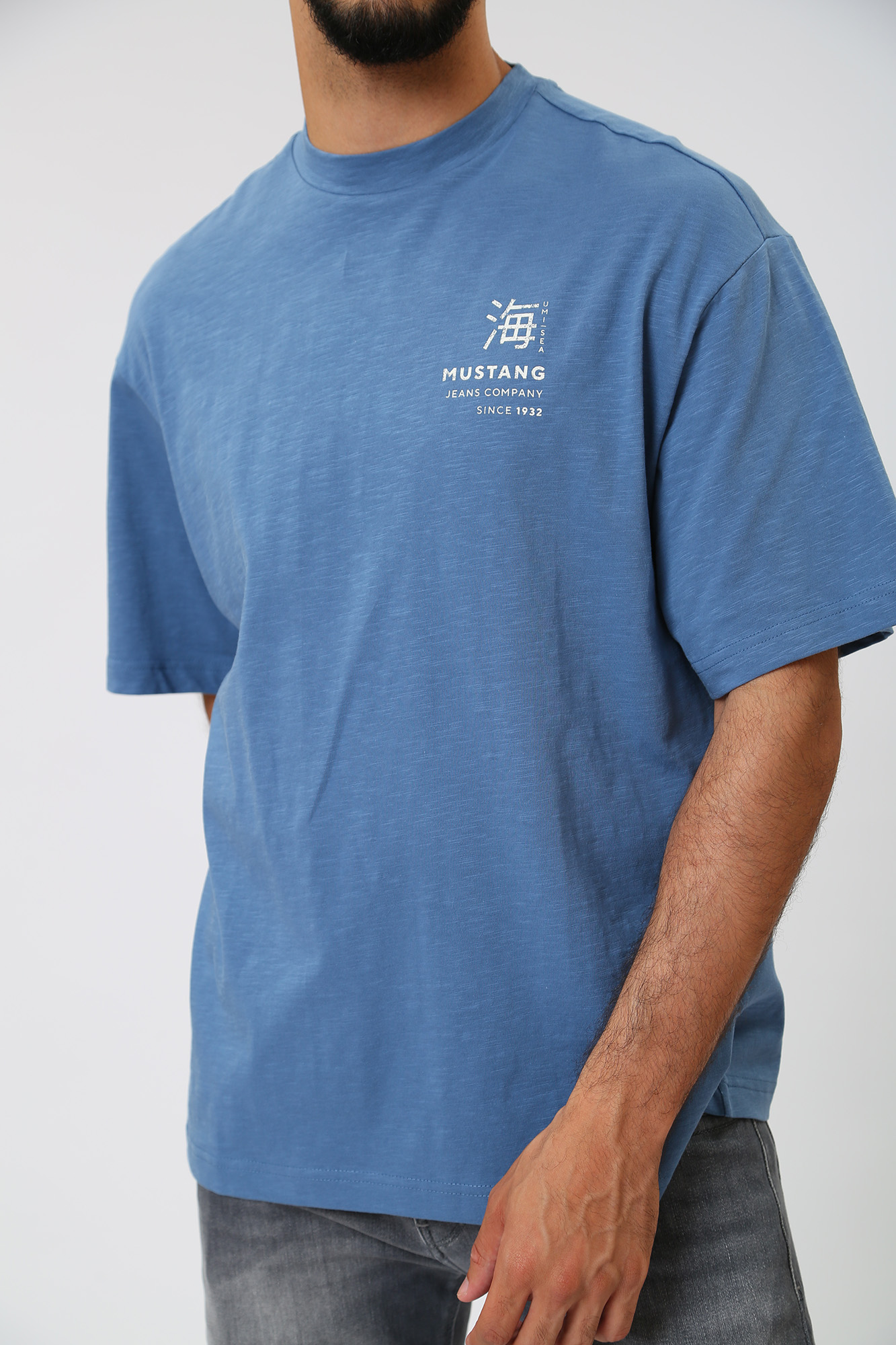 1013829 Футболка Mustang Синий