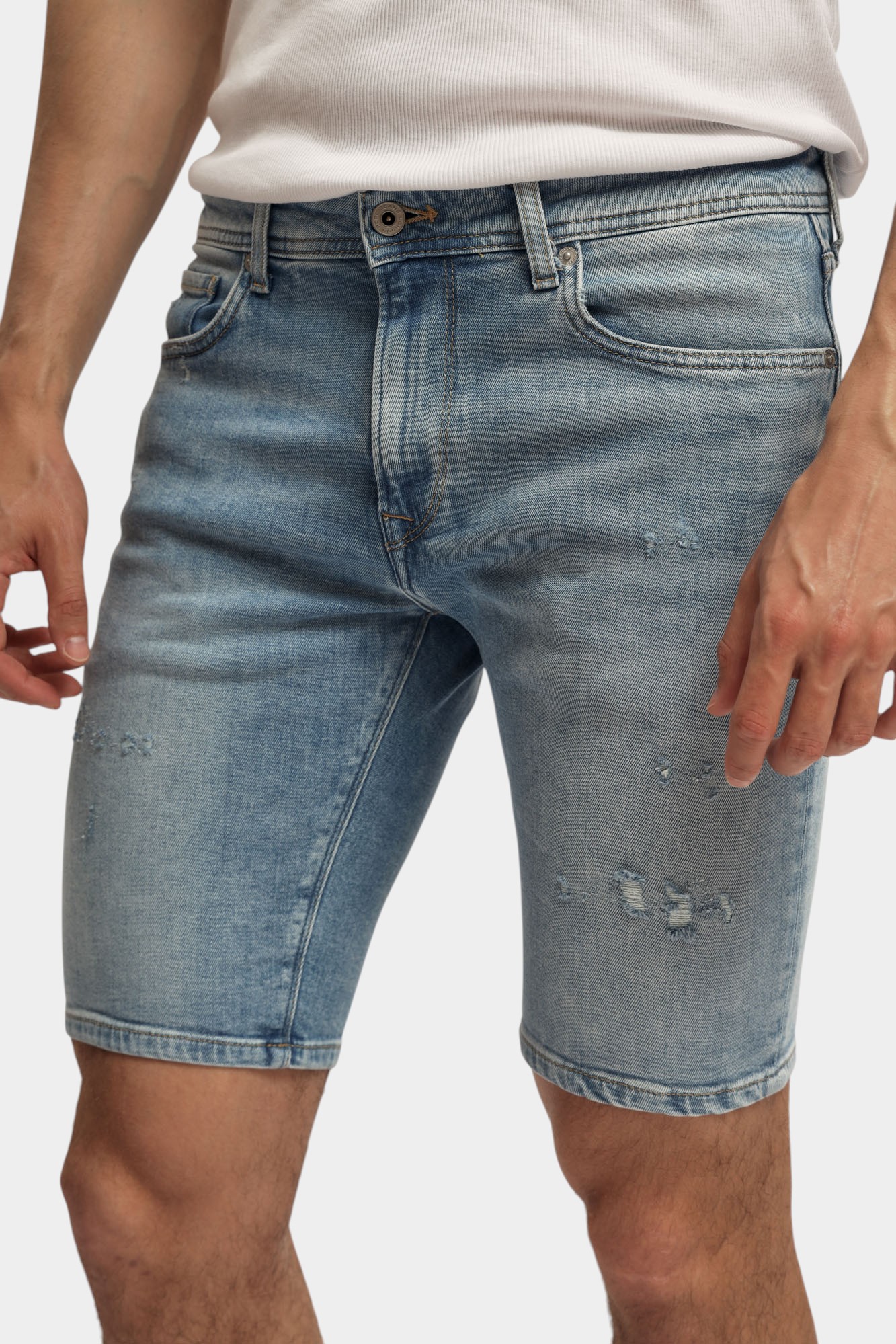 PM801084RI8 Шорты джинсовые Pepe Jeans Голубой