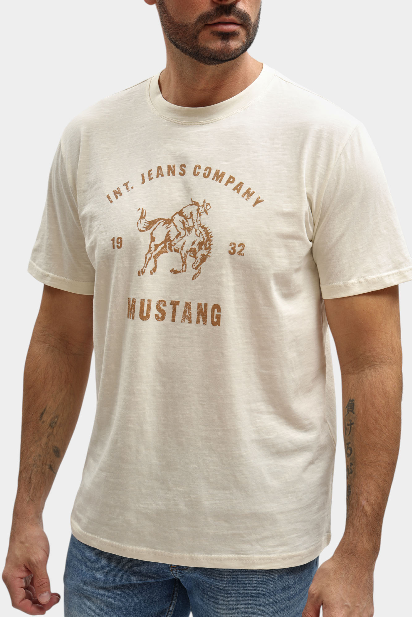 1017388 Футболка Mustang Белый