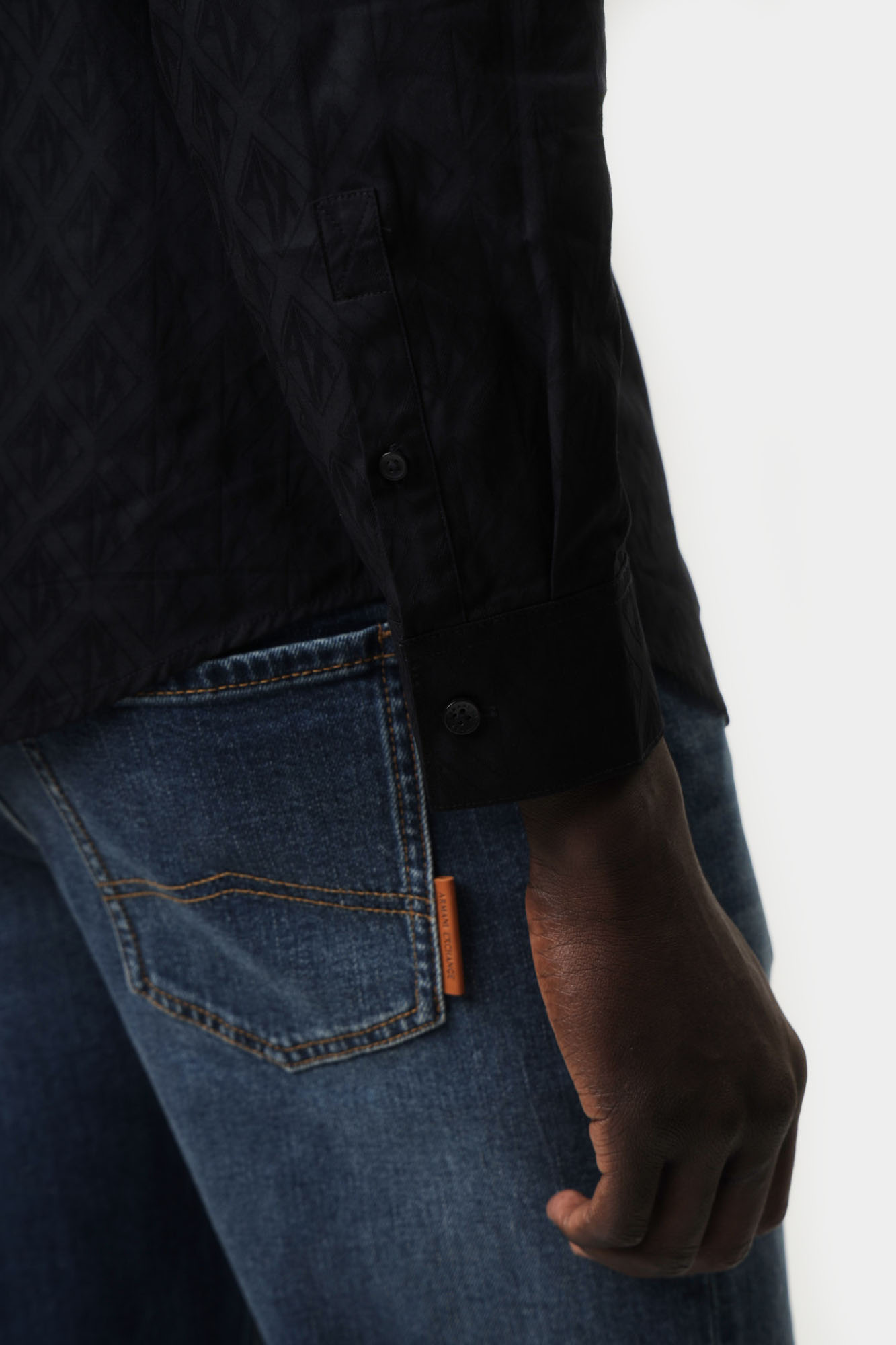 XM000197_AF12179 Рубашка с длинным рукавом Armani Exchange Синий