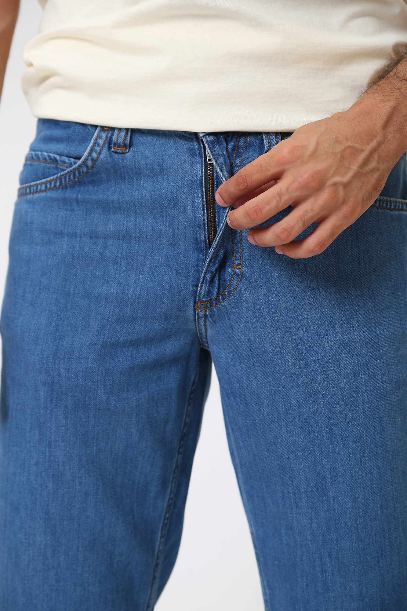 1013975-5000 Брюки джинсовые Mustang Синий