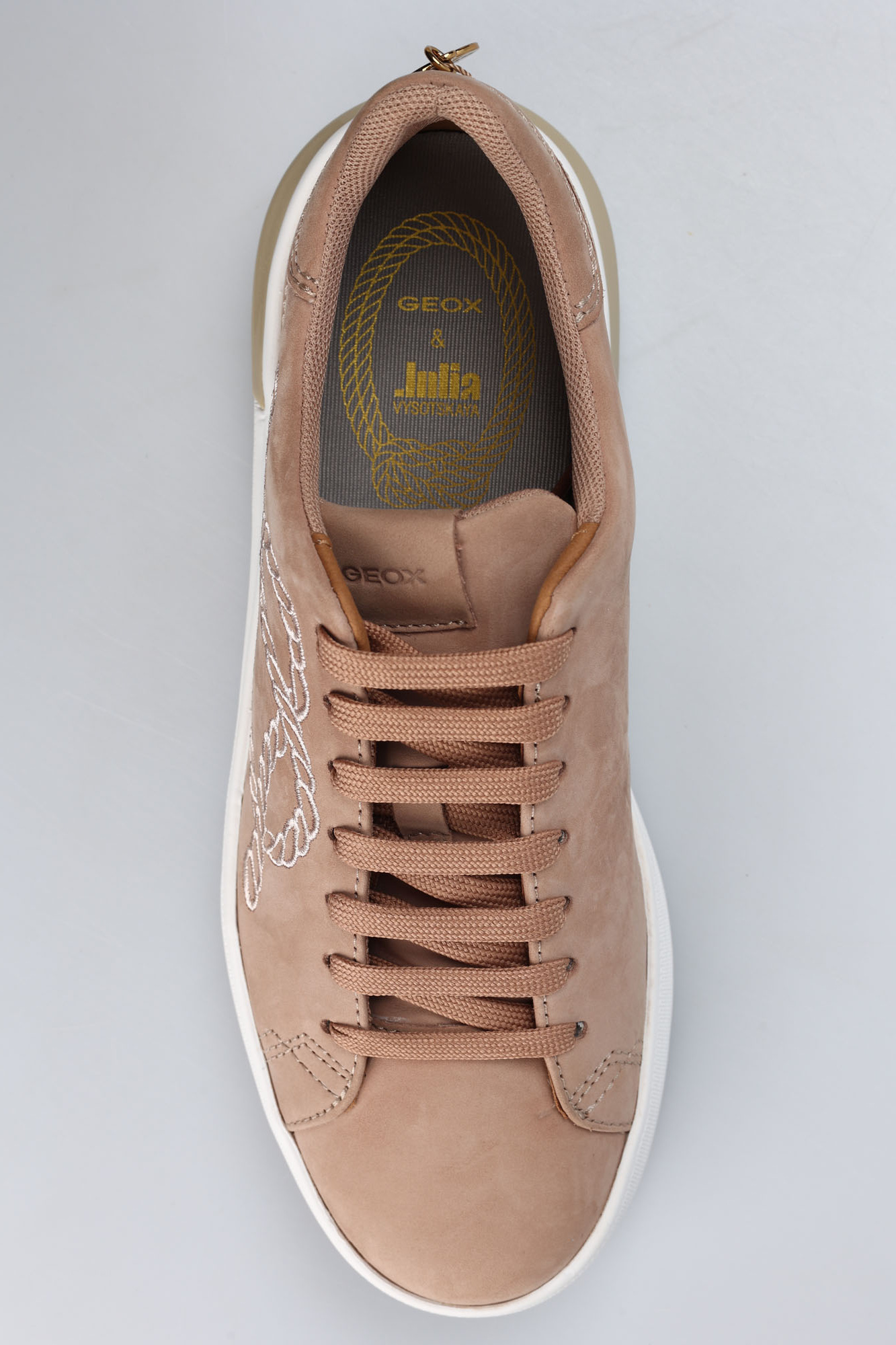 D45QFB00032C Кеды Geox Бежевый