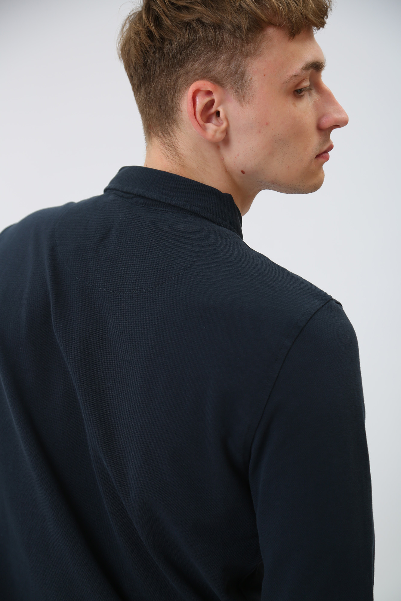 1013545 Поло с длинным рукавом Mustang Синий