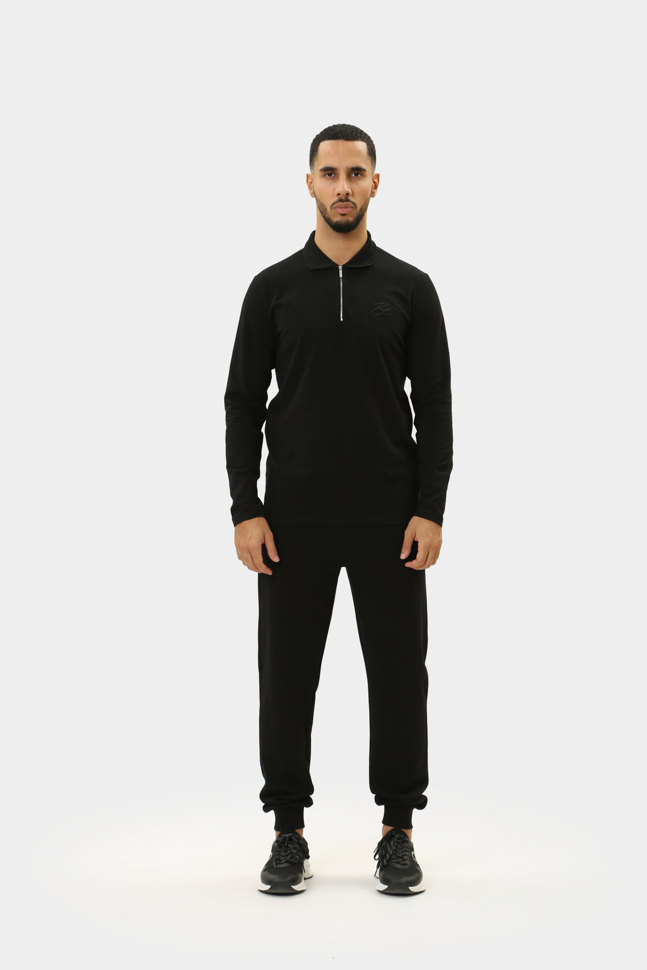 543221_74540 Поло с длинным рукавом Karl Lagerfeld Черный