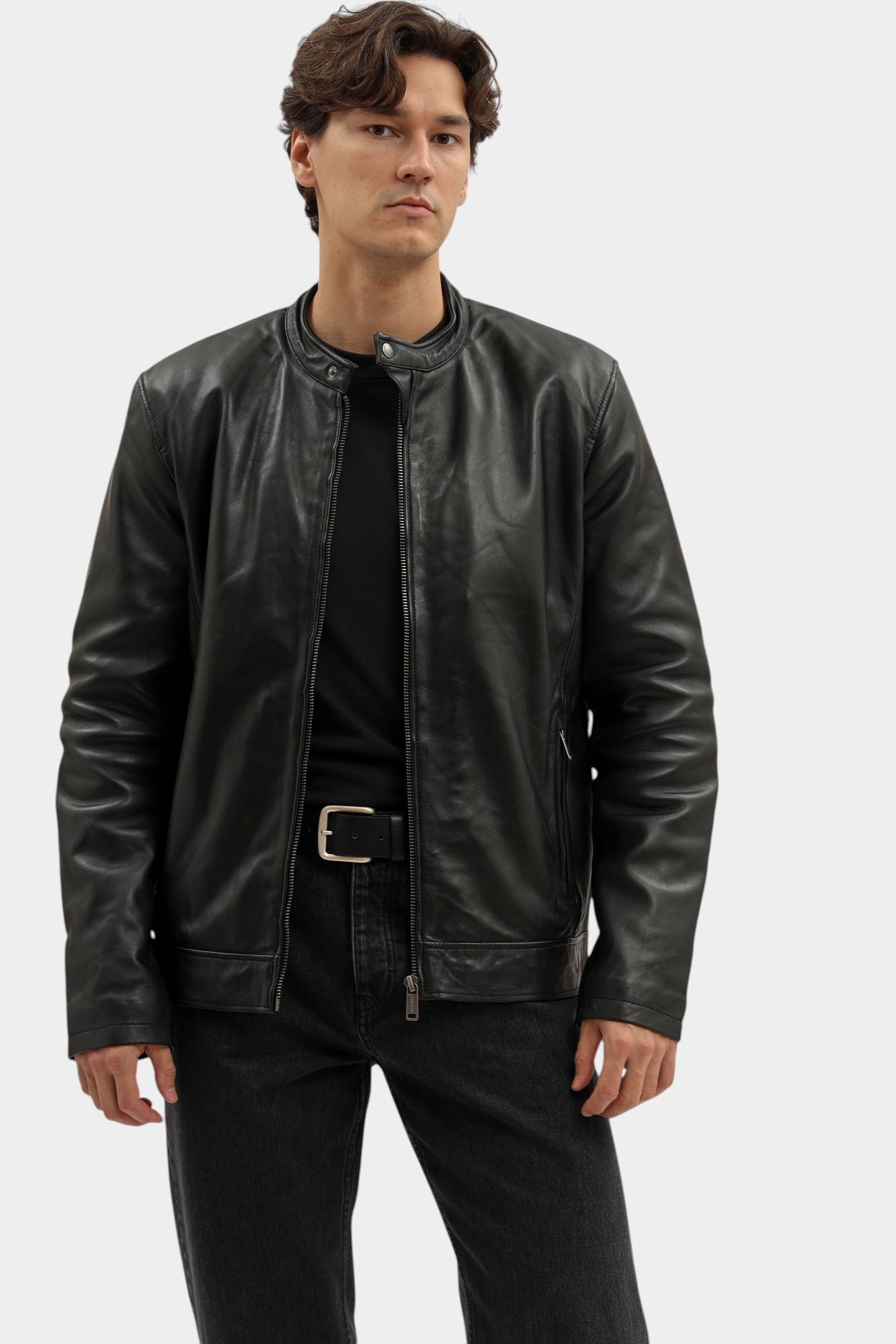 MU-M252-303 Куртка кожаная Mustang Черный