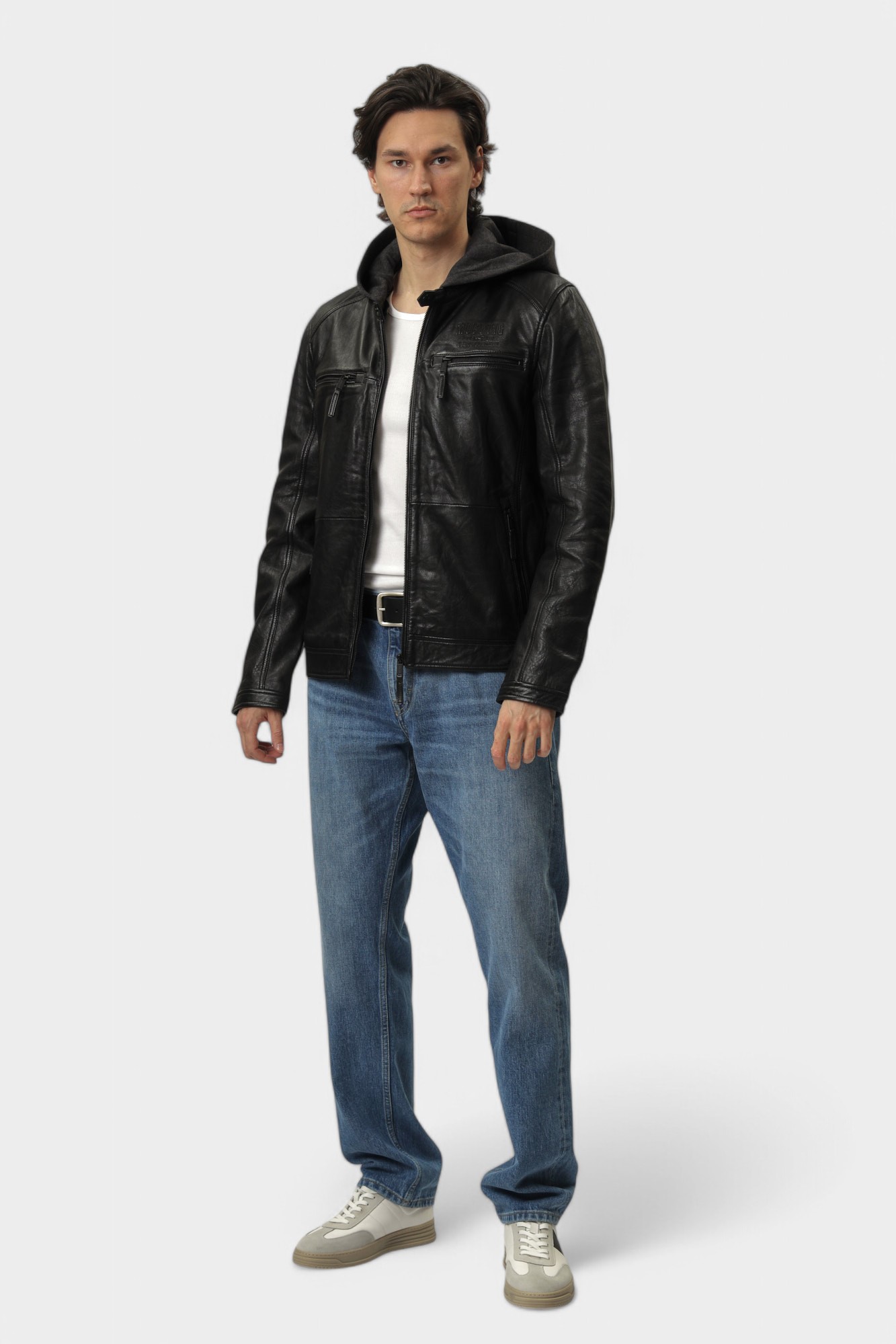 MU-M251-288 Куртка кожаная Mustang Черный