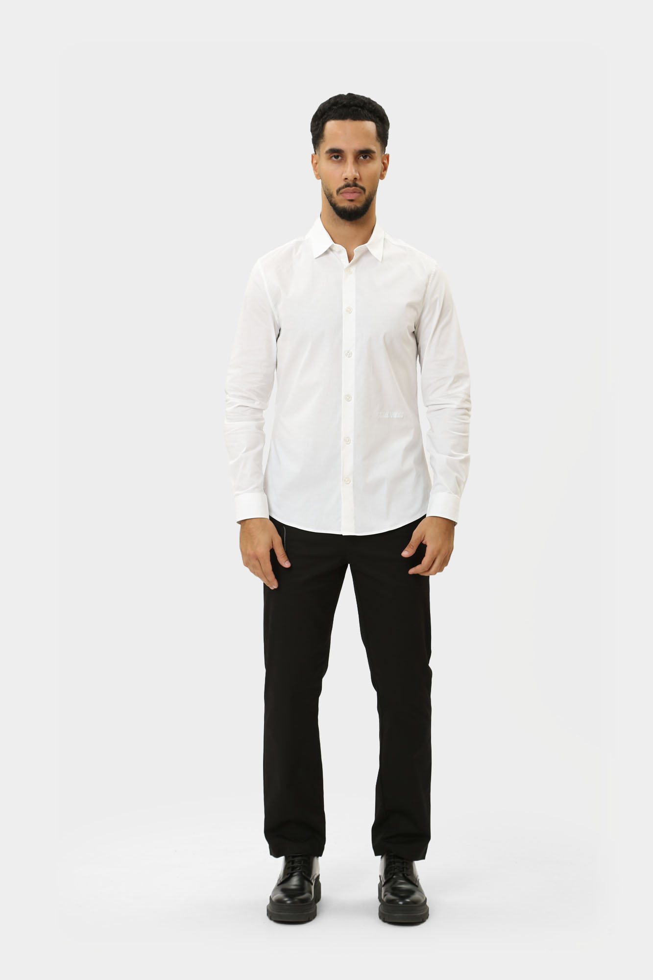 PBMS0419 Сорочка д/р Bikkembergs Белый