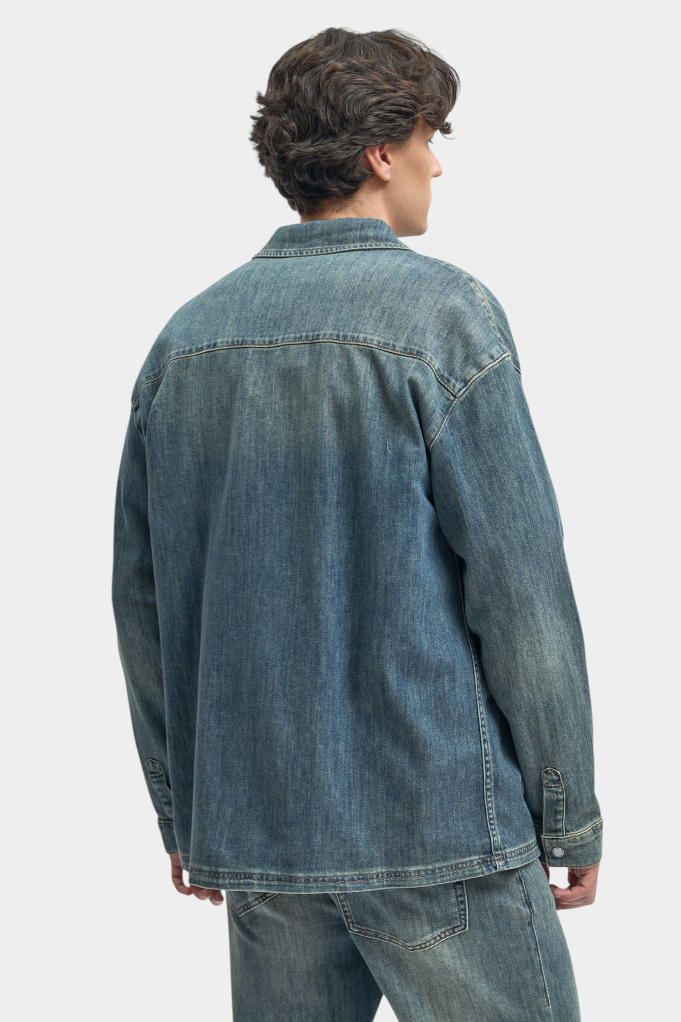 M-261-FT-56-0009 Рубашка джинсовая The Hills Синий