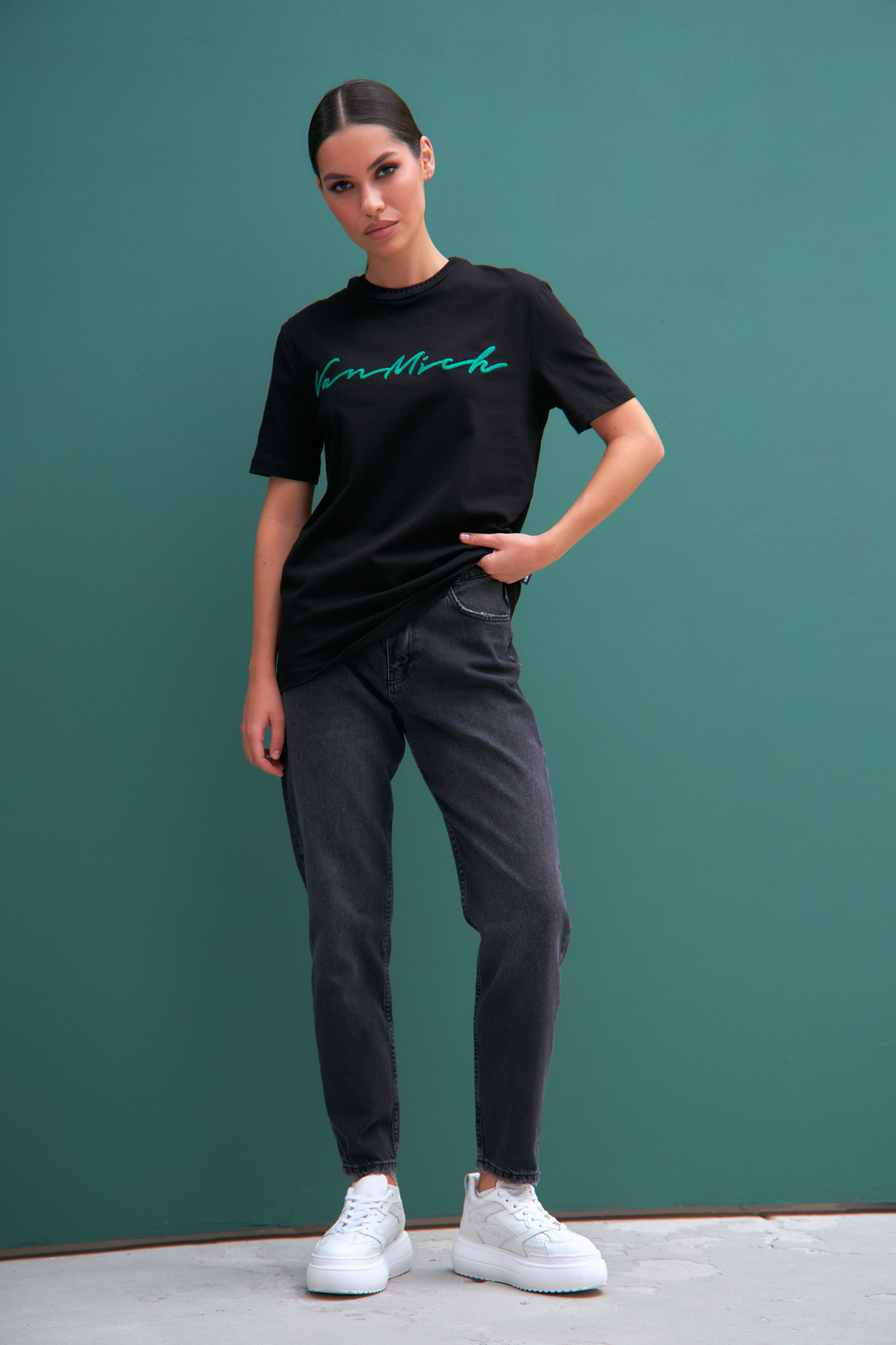 VW-232-33-011 джинсы mom jeans van mich 