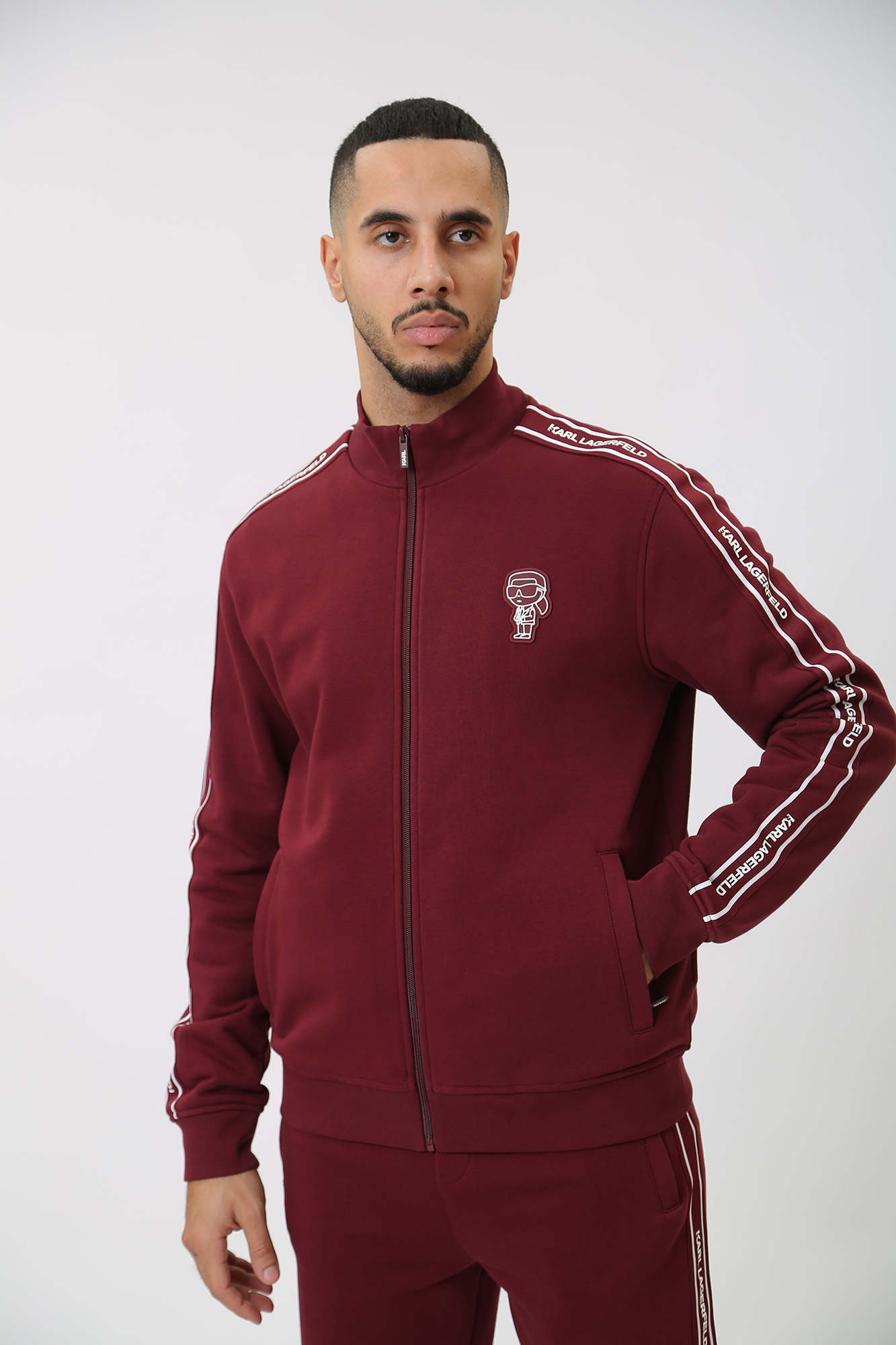 534910_705038 Толстовка с молнией Karl Lagerfeld Бордовый