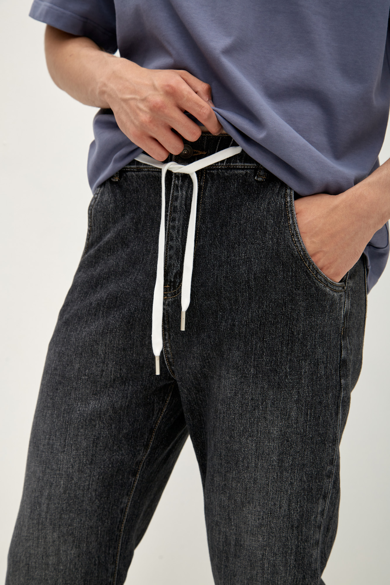 M-241-QW-56-96006 Брюки джинсовые The Hills Черный