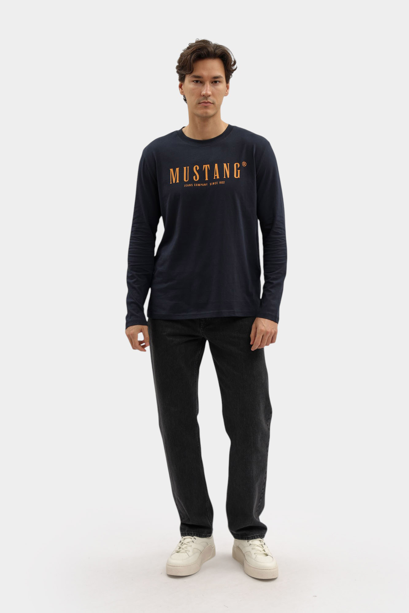 1016873 Лонгслив Mustang Синий